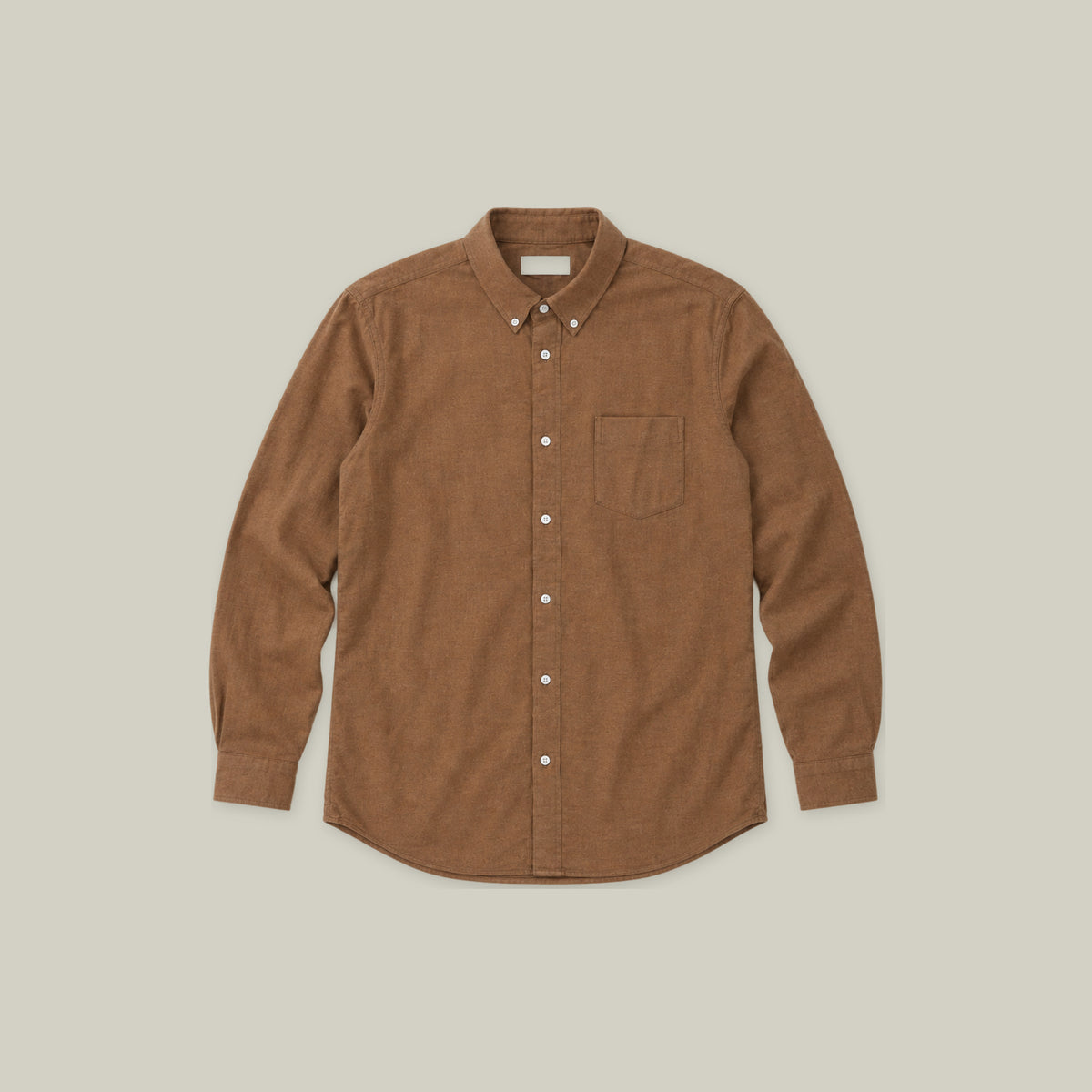 Flannel Shirt model Tyler in Camel