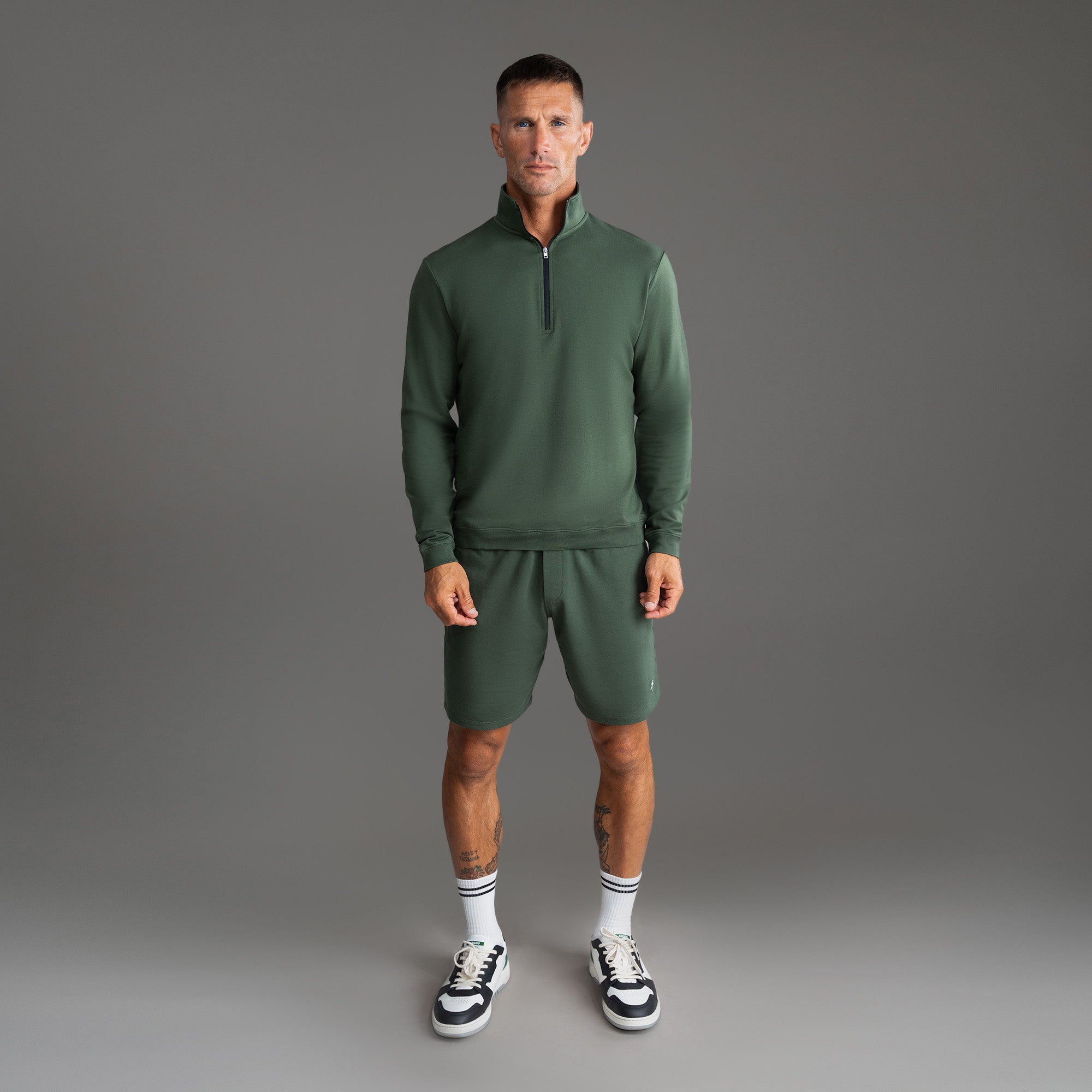 Tags:(6'0" - 180 lbs|Large) custom t-shirt tee model Tyler in Moss