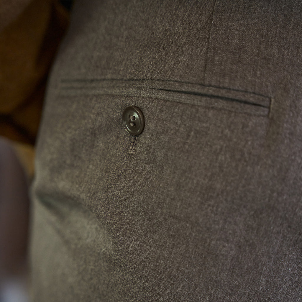Ford Wool Straight Trouser model Tyler in Weathered Oak