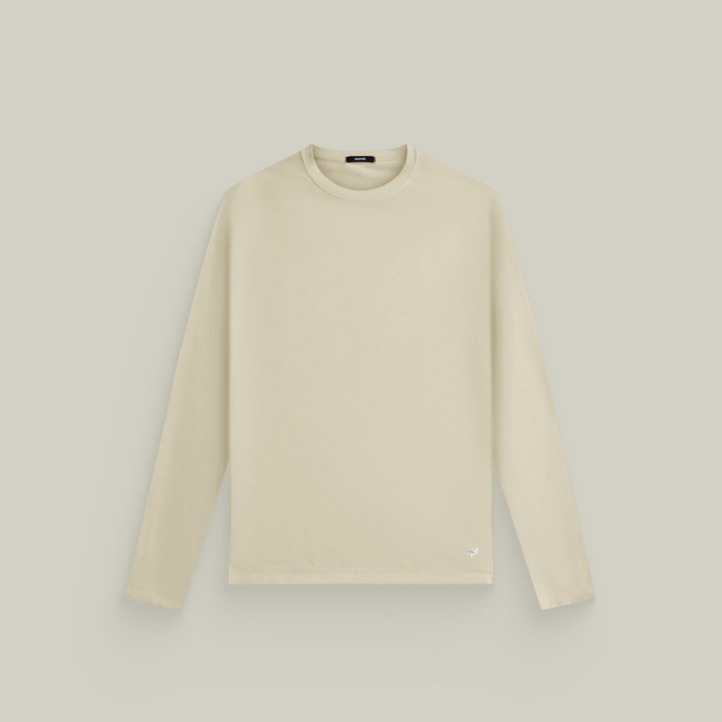 Cumulus Long Sleeve Shirt model Matteo in Villa Stone