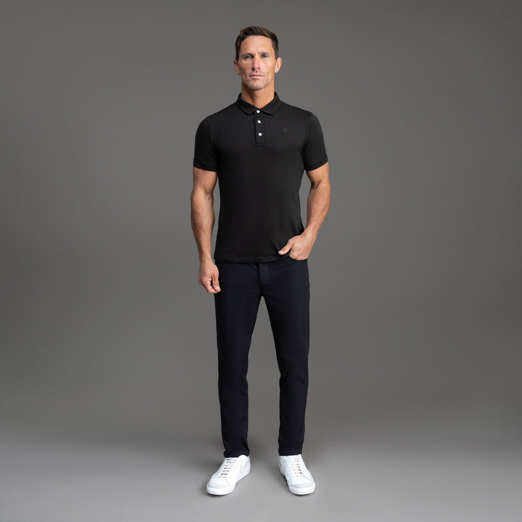 Tags:(6'0" - 180 lbs|Medium) custom t-shirt tee model Tyler in Black