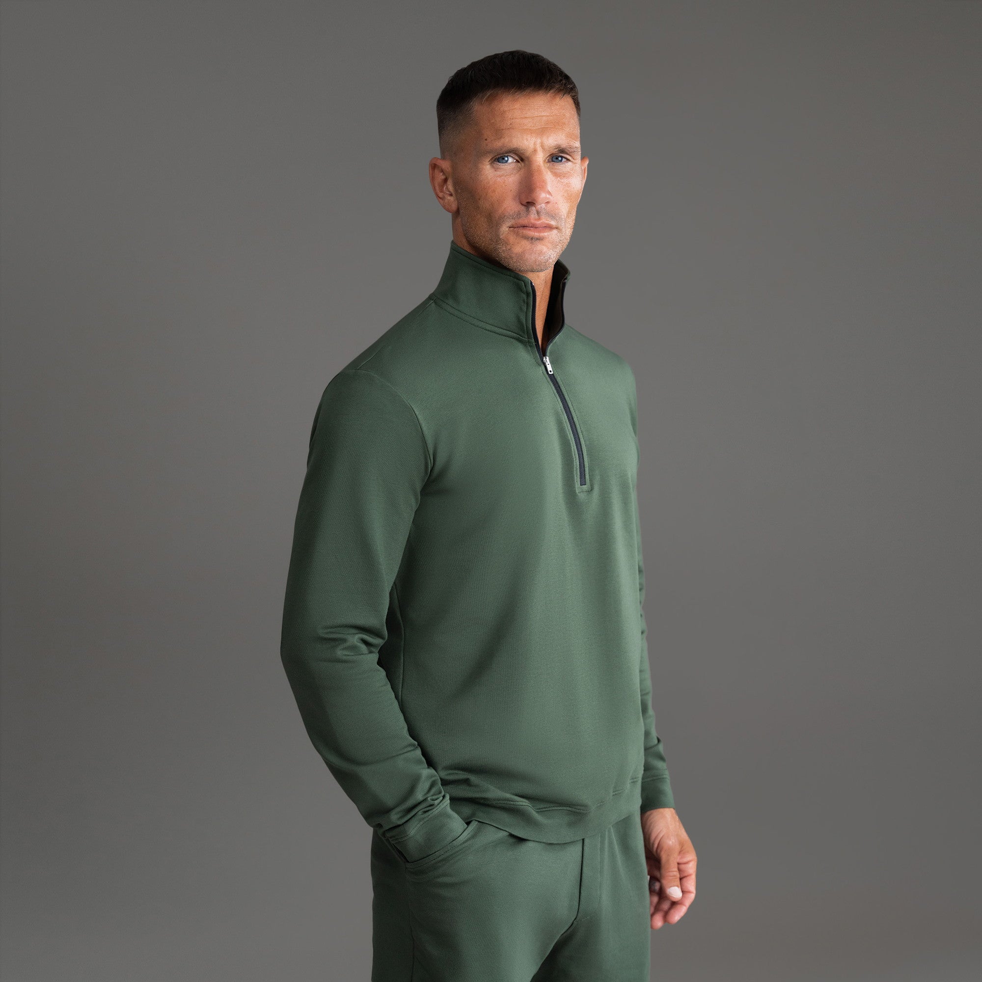 Tags:(6'0" - 180 lbs|Large) custom t-shirt tee model Tyler in Moss