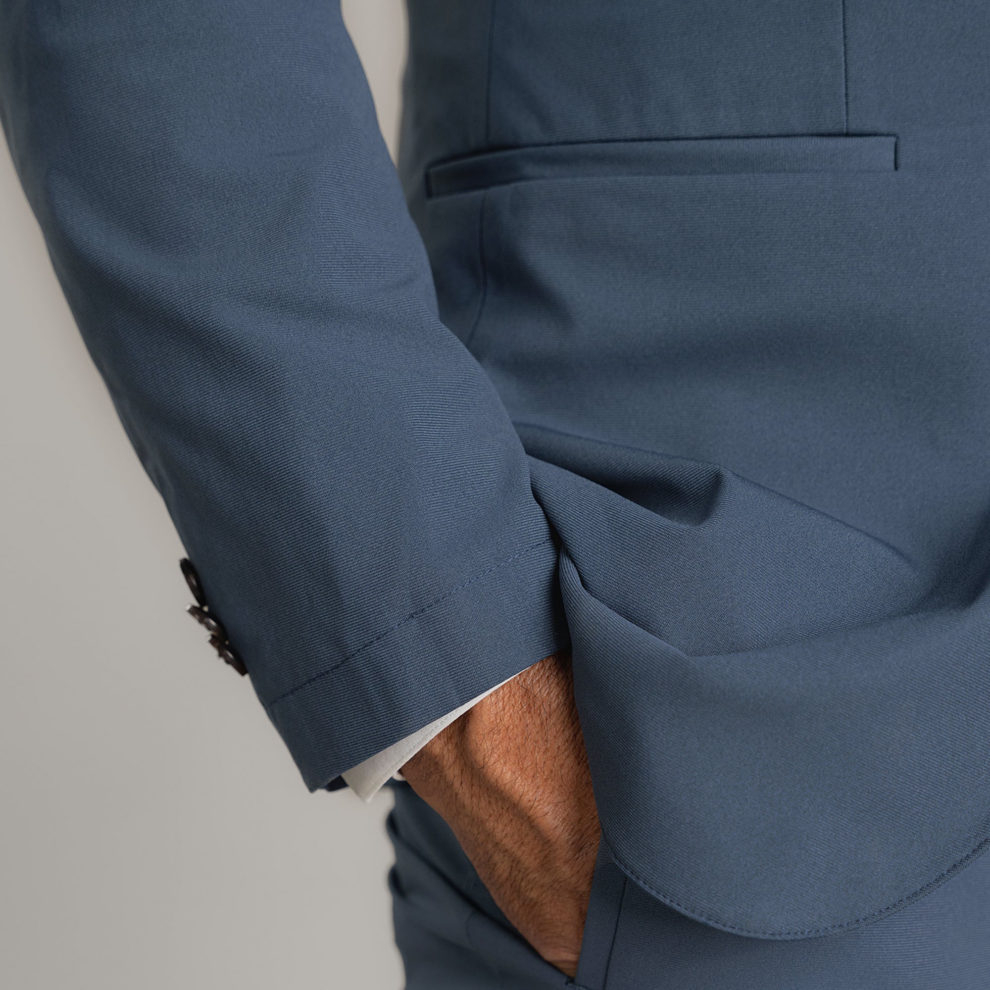 Bespoke custom athleisure technical men's suit los angeles model Guillermo in Marina