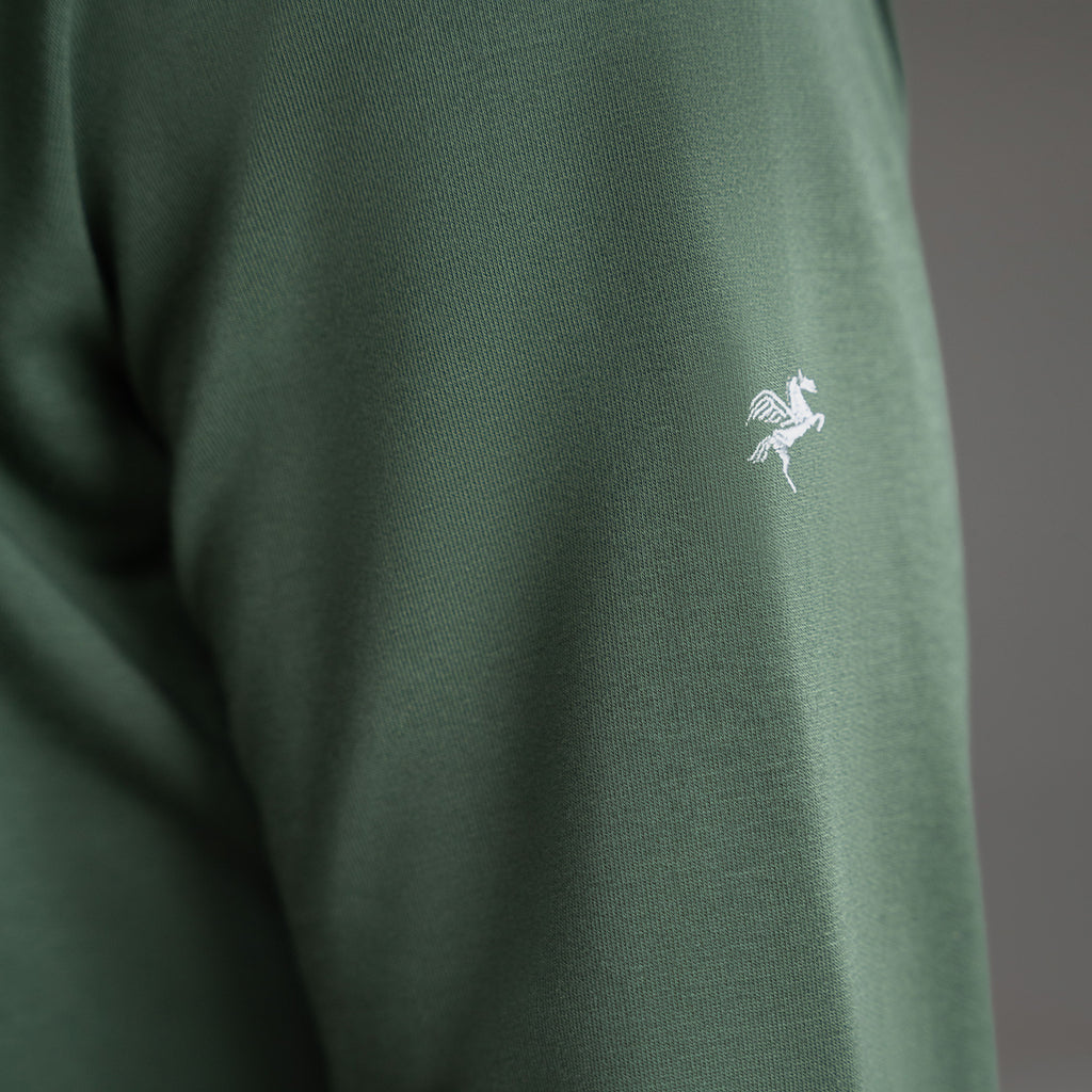 Tags:(6'0" - 180 lbs|Large) custom t-shirt tee model Tyler in Moss