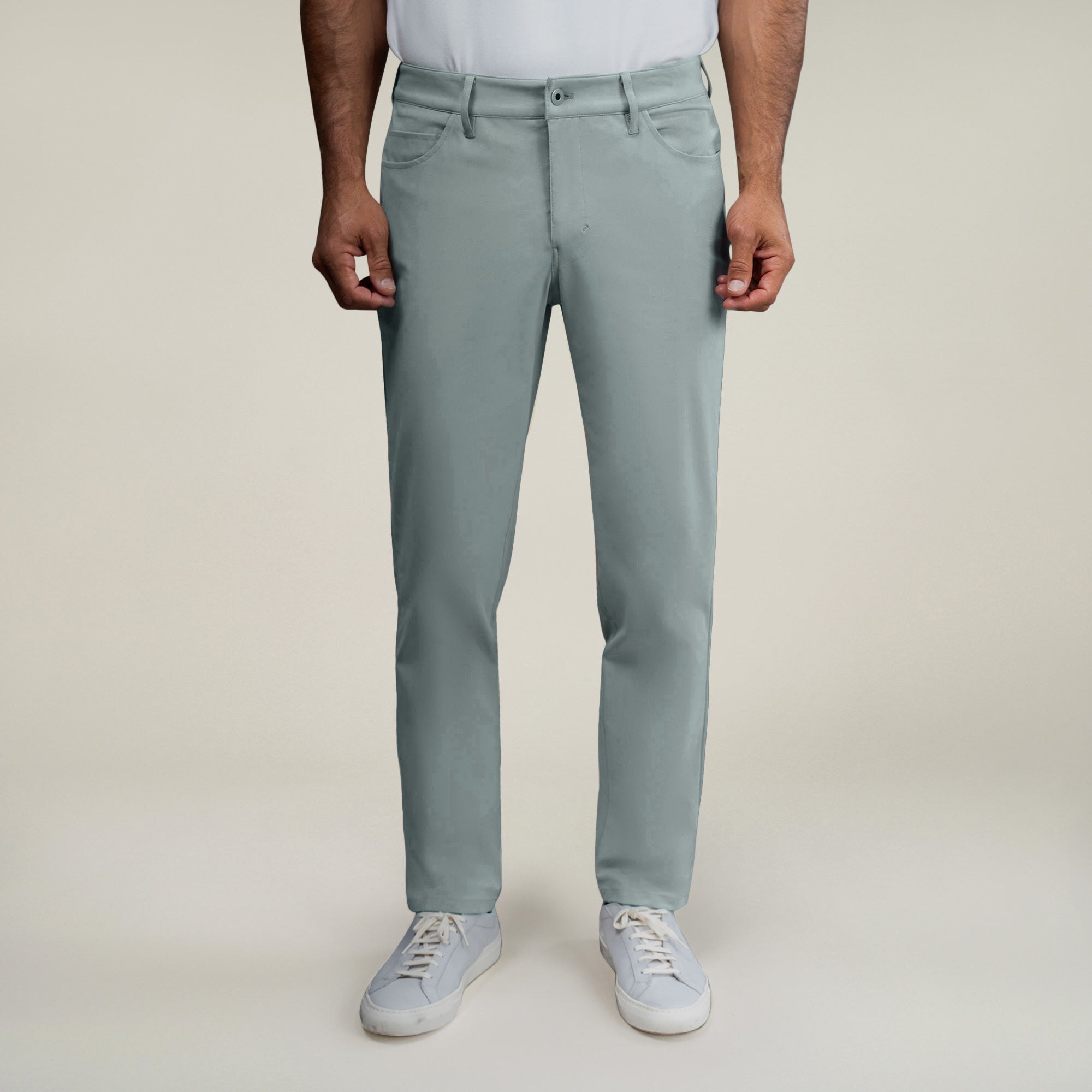 Tags:(6'0"|180 lbs) Bespoke custom athleisure technical men's suit los angeles model Tyler in Wind