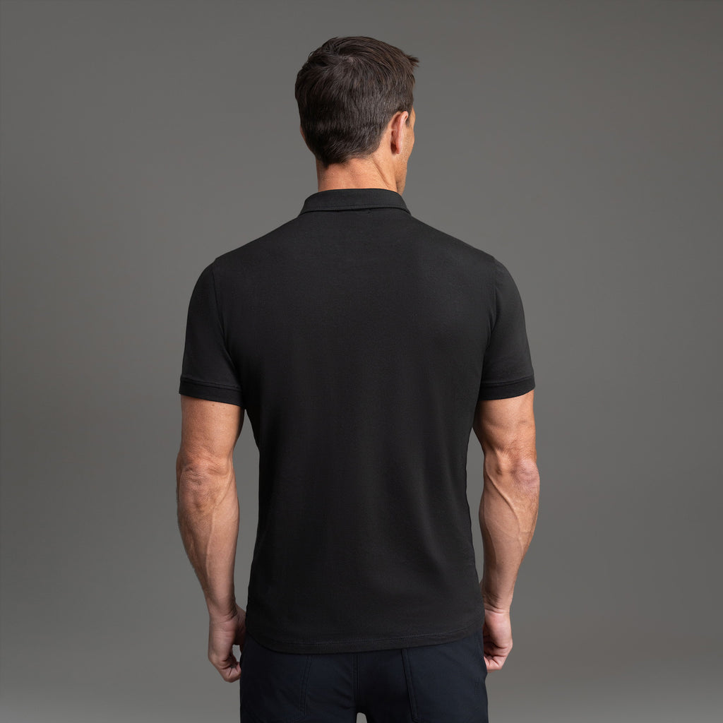 Tags:(6'0" - 180 lbs|Medium) custom t-shirt tee model Tyler in Black