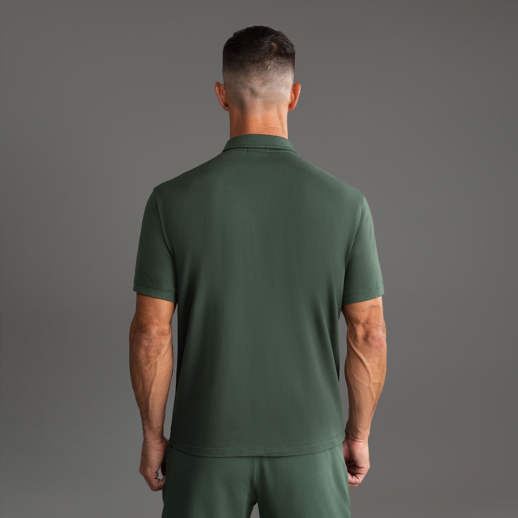 Tags:(6'0" - 180 lbs|Medium) custom t-shirt tee model Tyler in Moss