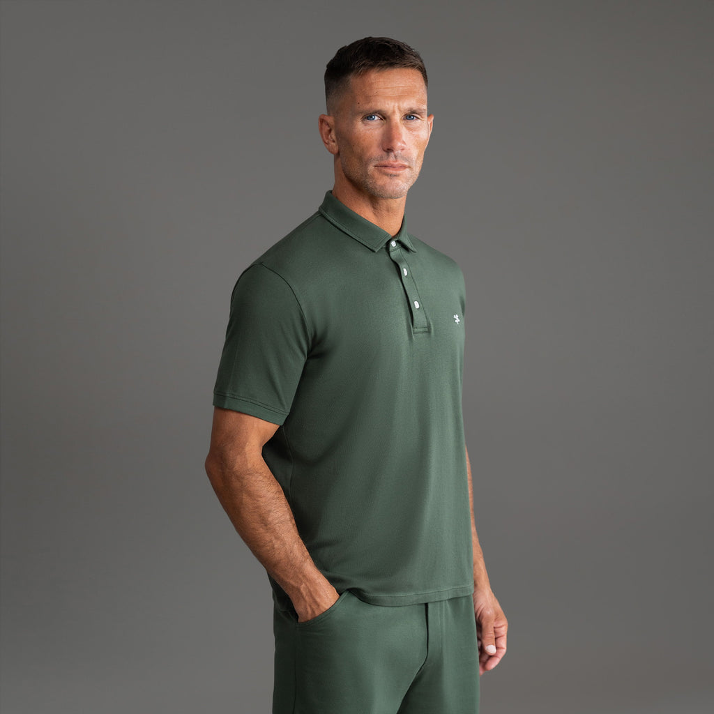 Tags:(6'0" - 180 lbs|Medium) custom t-shirt tee model Tyler in Moss