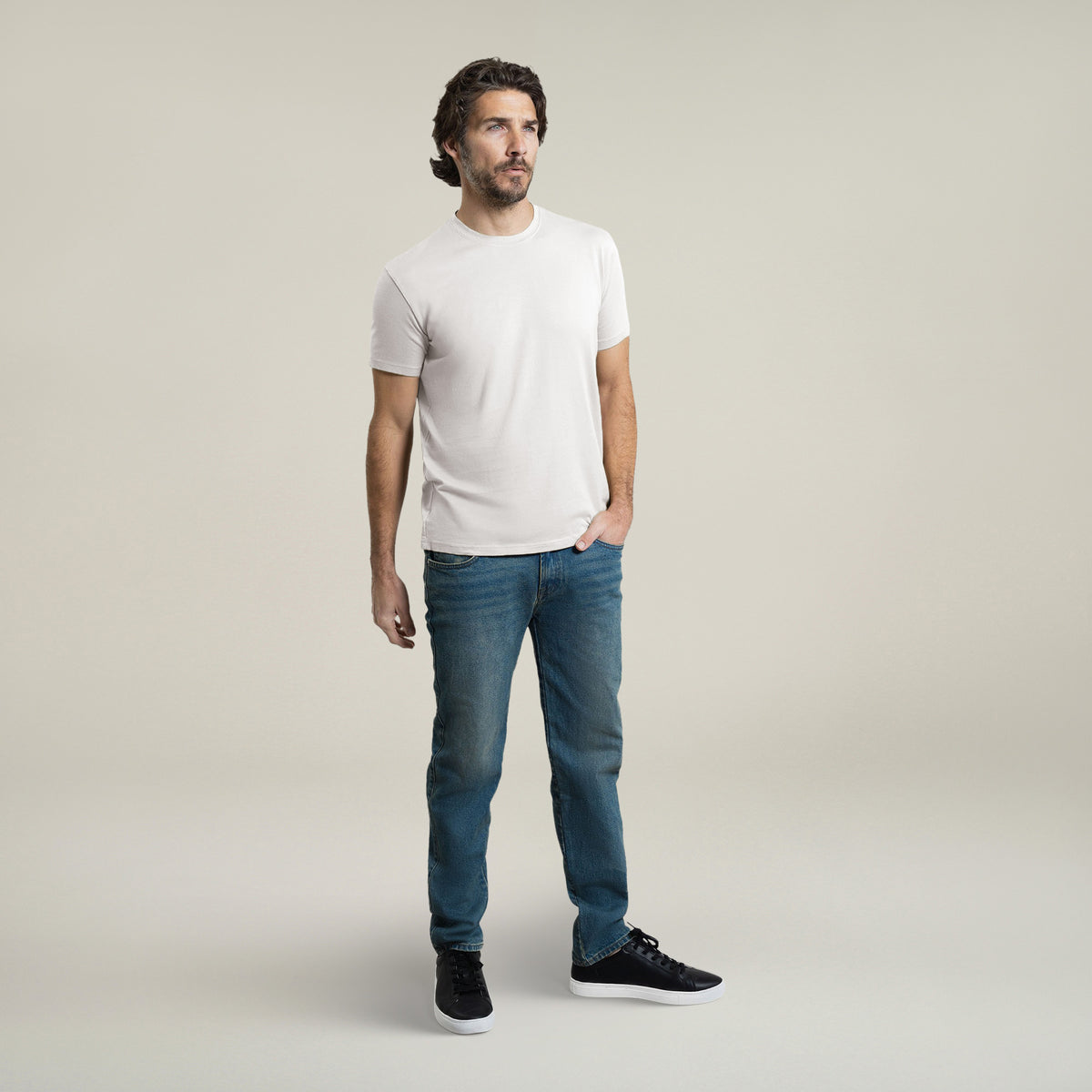 Cloud Crew T-Shirt model John in Bone