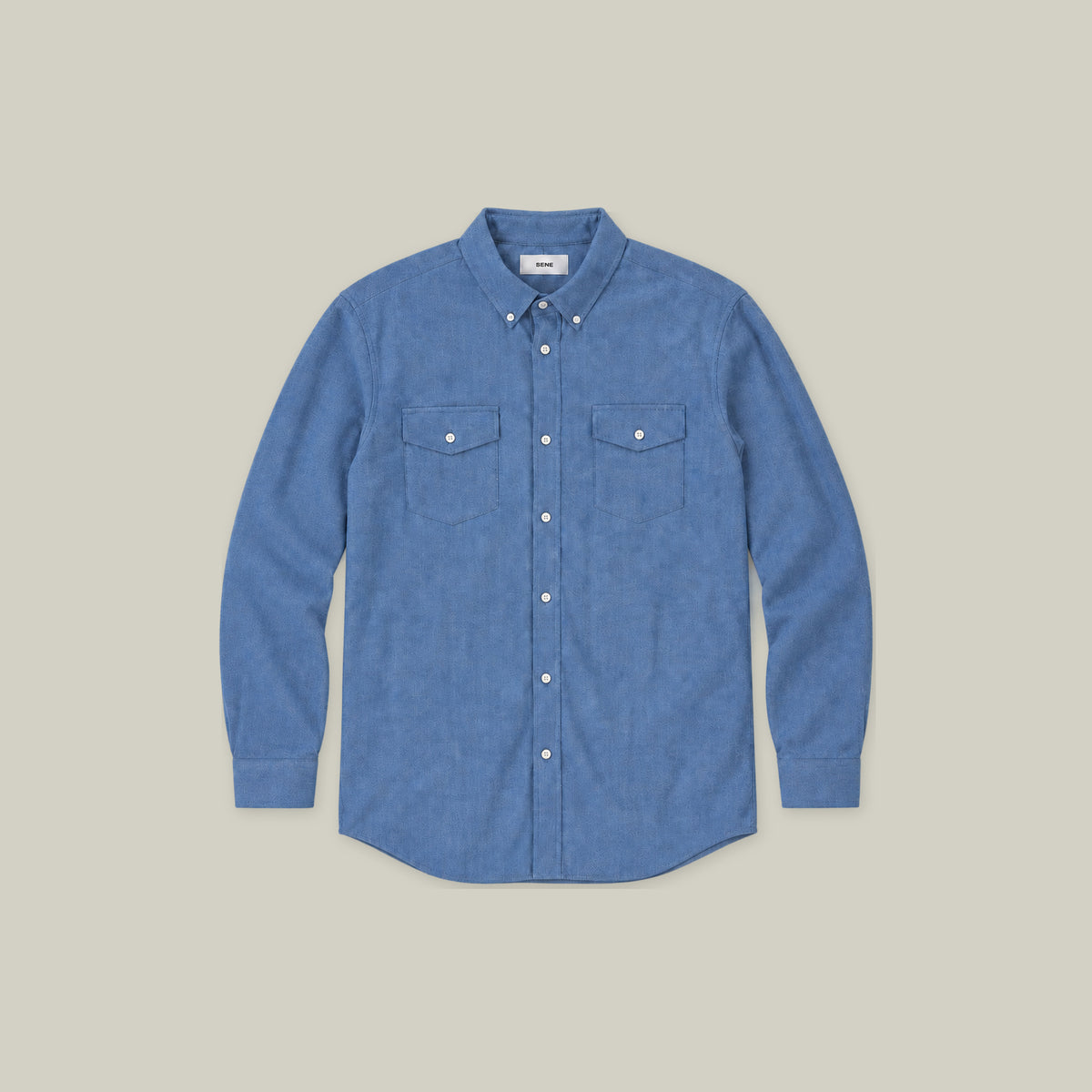 Estate Western Shirt model Tyler in Sierra Blue