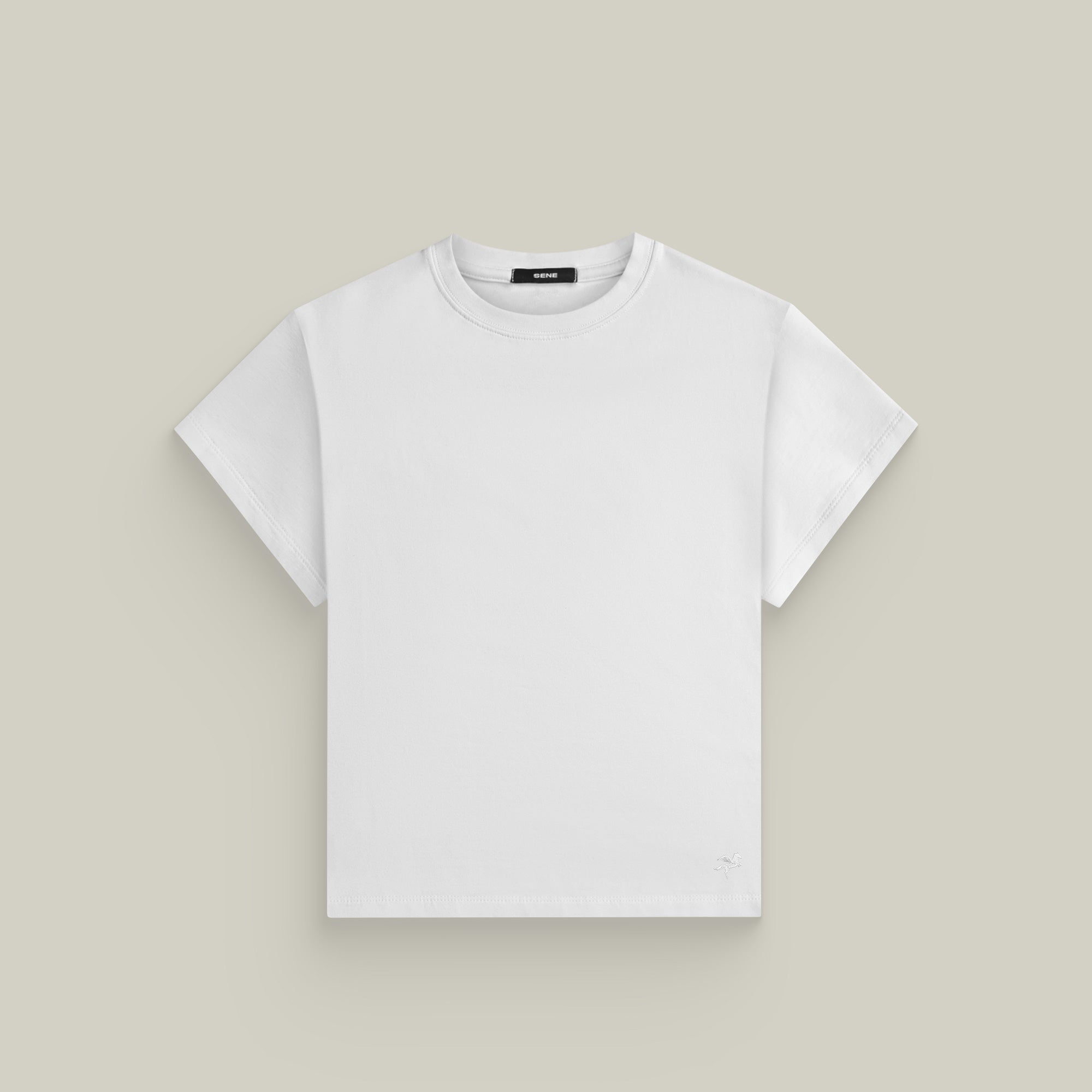 Custom t-shirt tee model Melissa in White