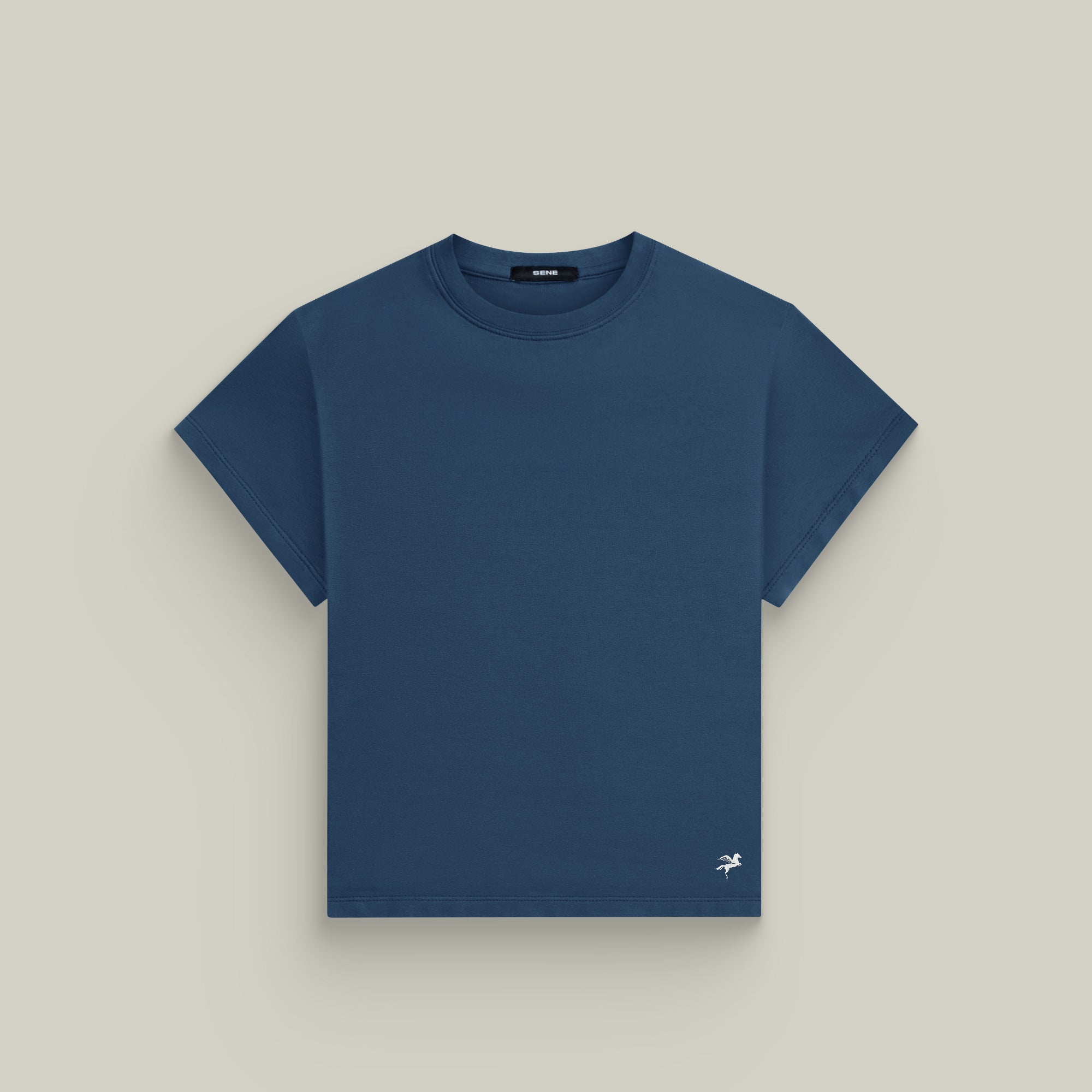 Custom t-shirt tee model Melissa in Deep Sea