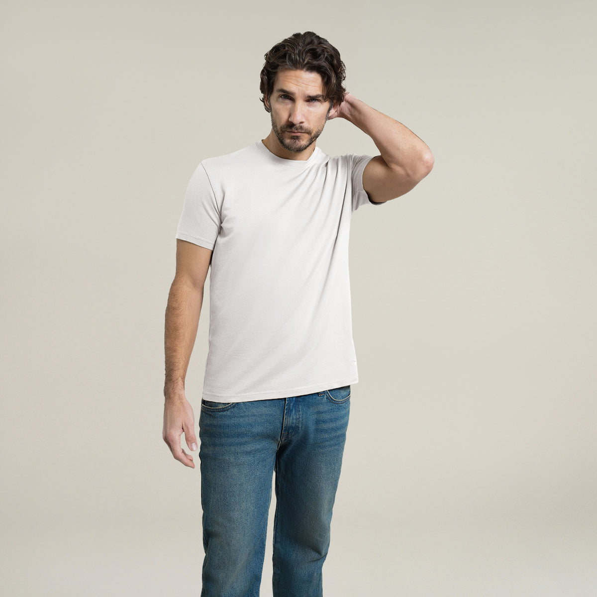 Cloud Crew T-Shirt model John in Bone