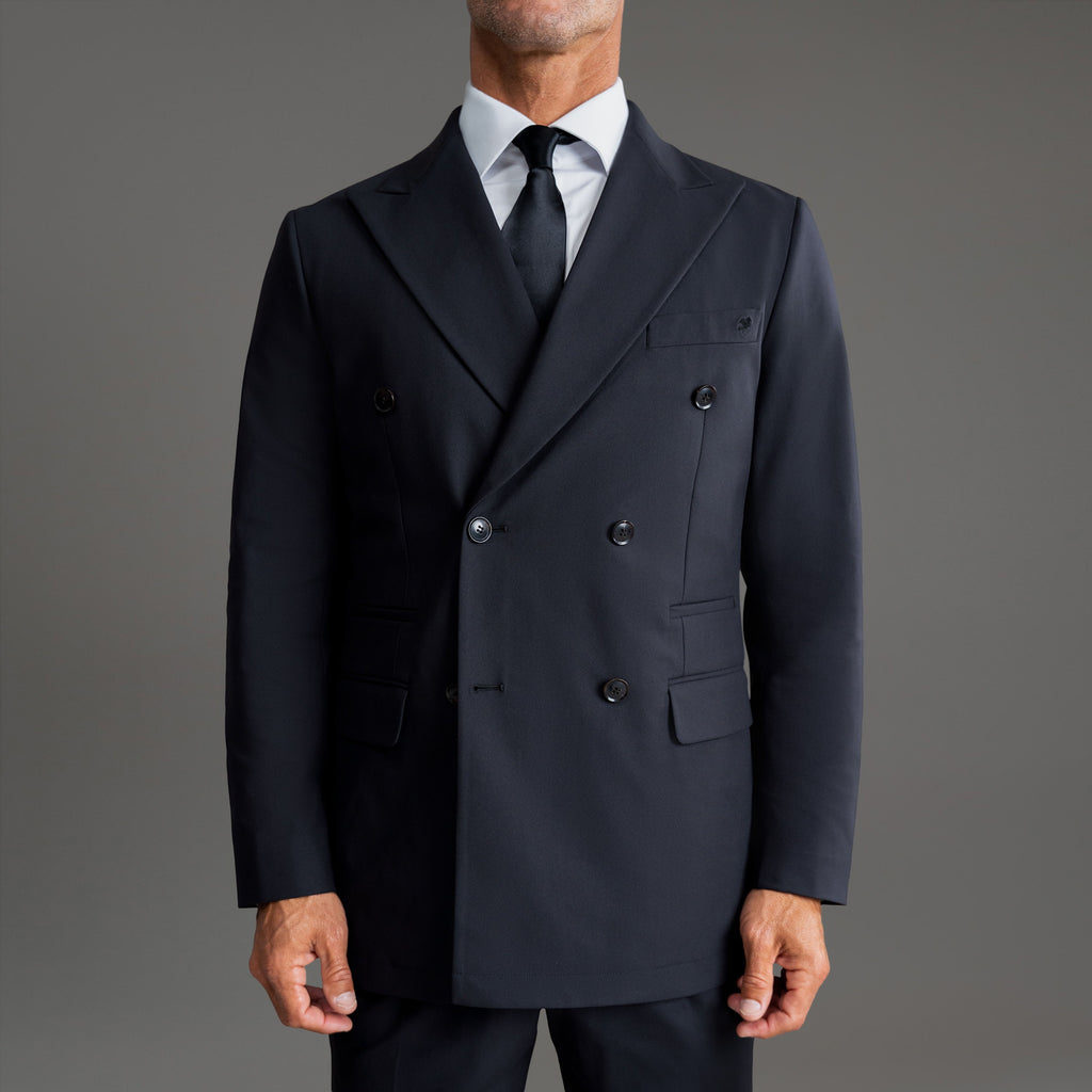 Tags:(6'0"|180 lbs) Bespoke custom linen men's suit los angeles model Tyler in Black