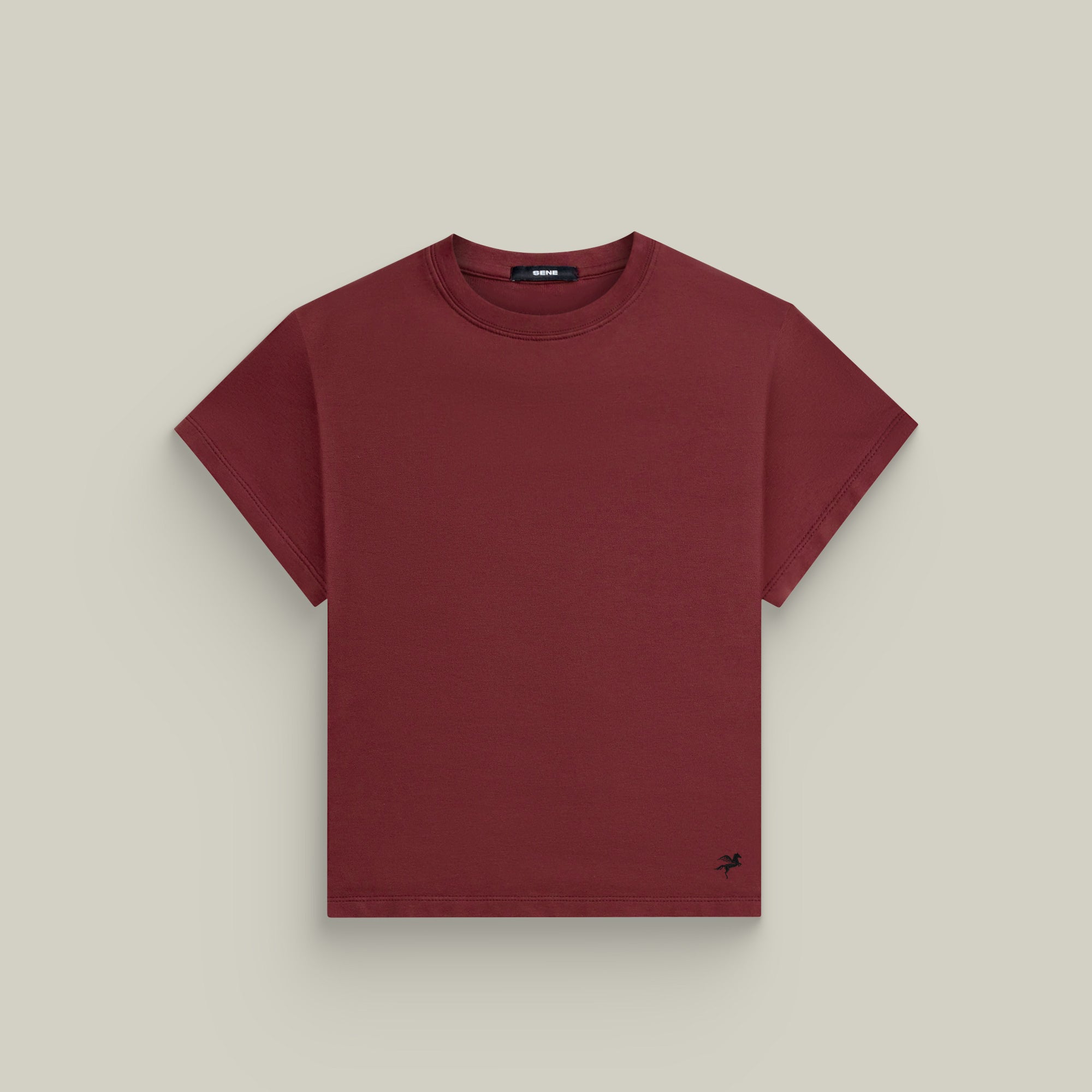 Custom t-shirt tee model Melissa in Maroon