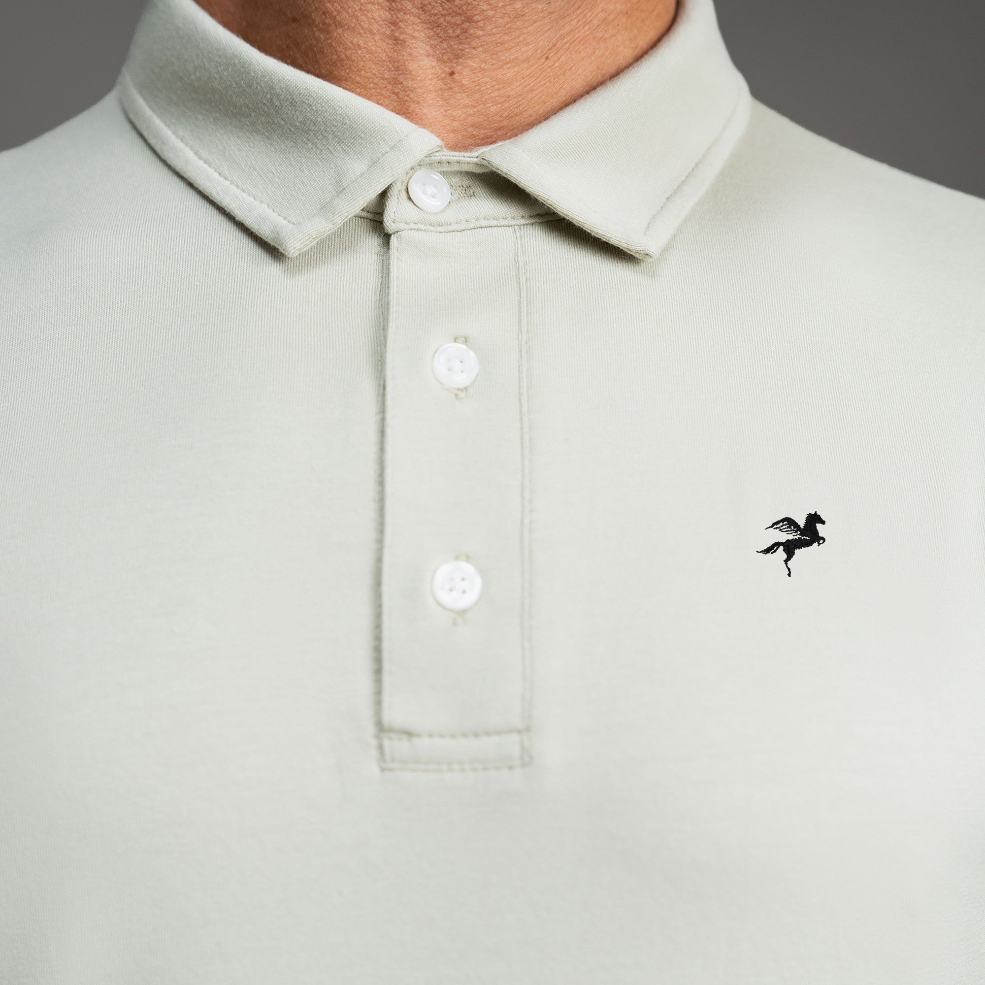 Tags:(6'0" - 180 lbs|Medium) custom t-shirt tee model Tyler in Mist