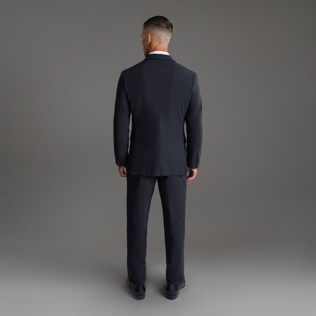 Tags:(6'0"|180 lbs) Bespoke custom linen men's suit los angeles model Tyler in Black