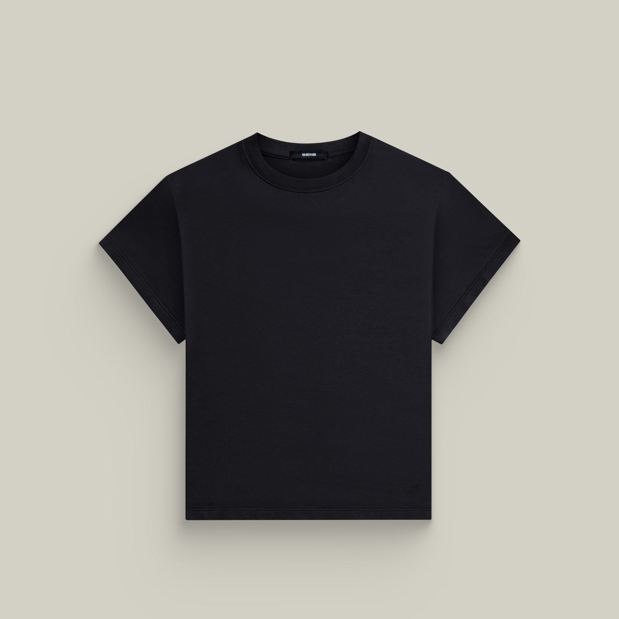 Custom t-shirt tee model Melissa in Black