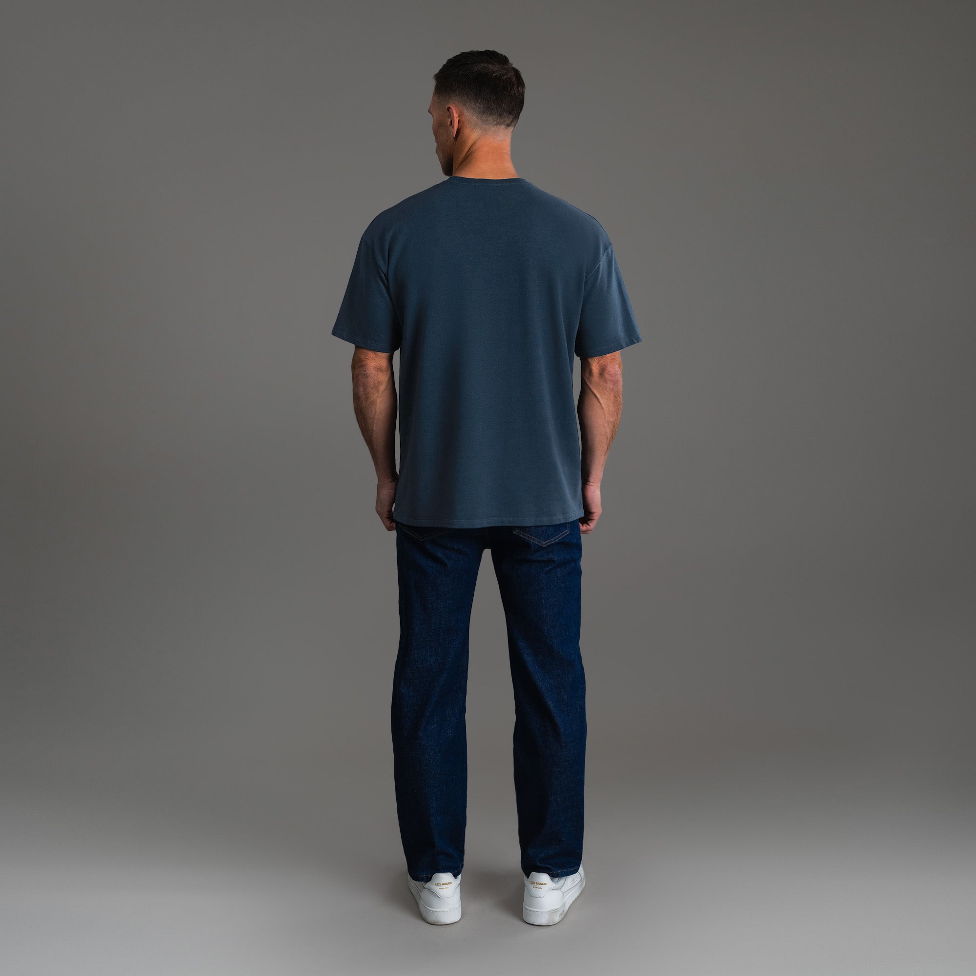 Tags:(6'0" - 180 lbs) custom t-shirt tee model Tyler in Deep Sea