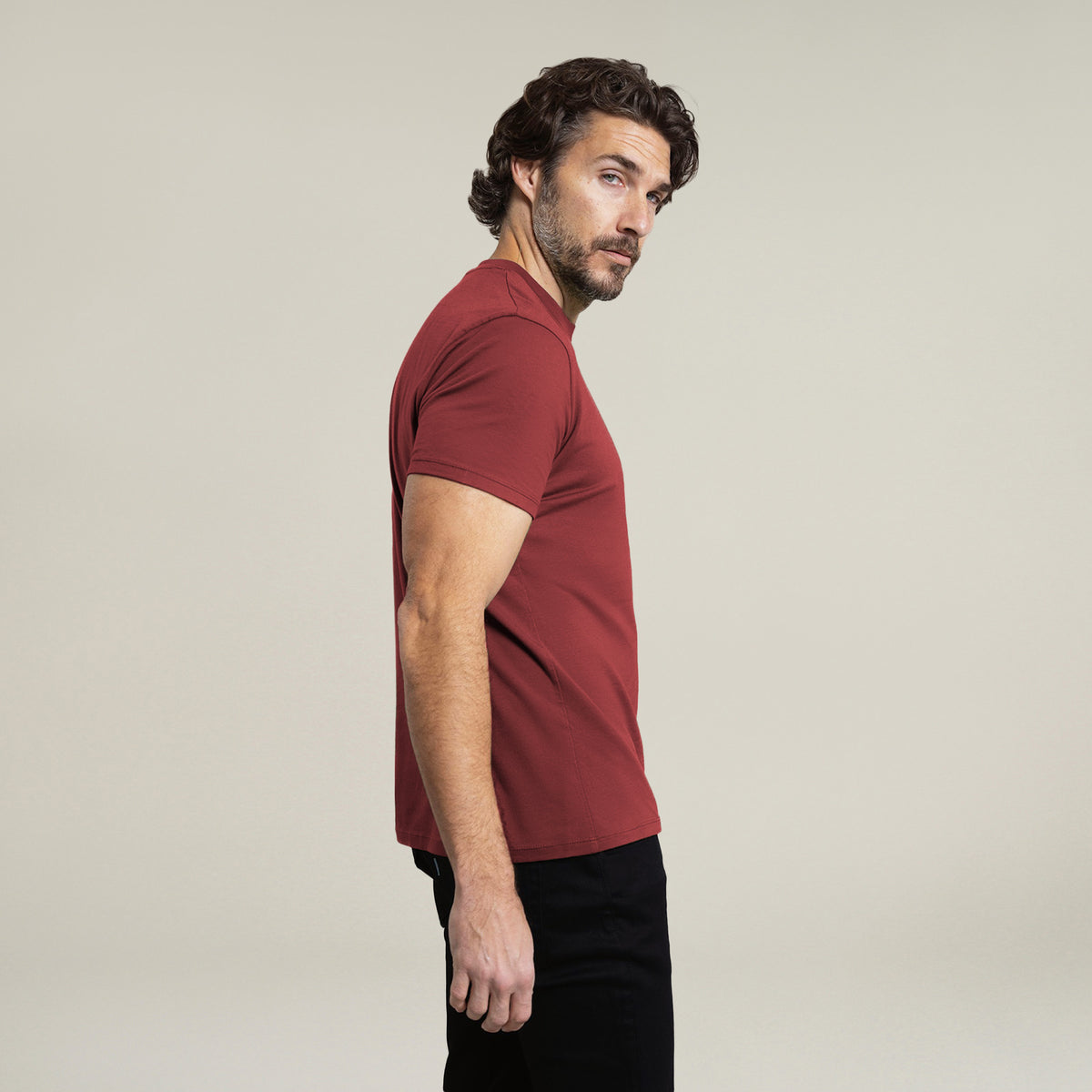 Cloud Crew T-Shirt model John in Maroon