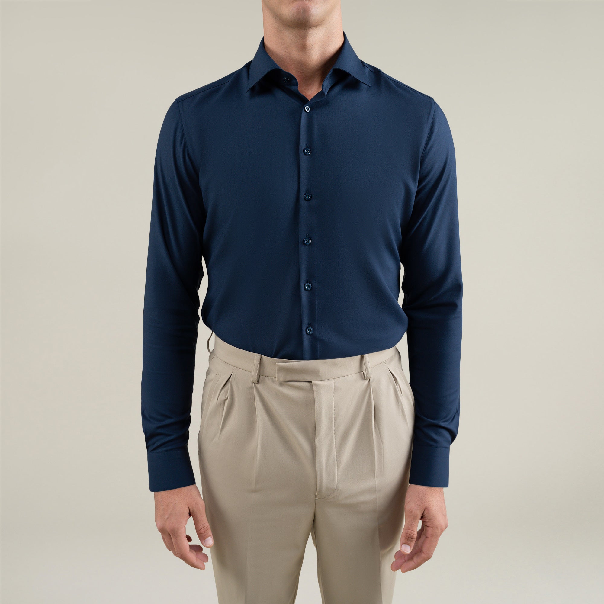 Tags:(6'1"|165) Custom Bespoke Tailored Spread Shirt model Jessey in Ocean BreezeTech
