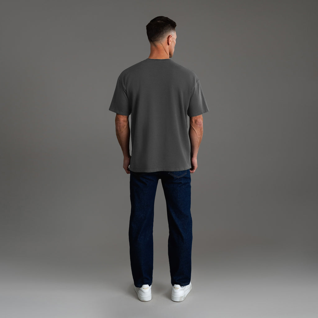 Tags:(6'0" - 180 lbs) custom t-shirt tee model Tyler in Smoke