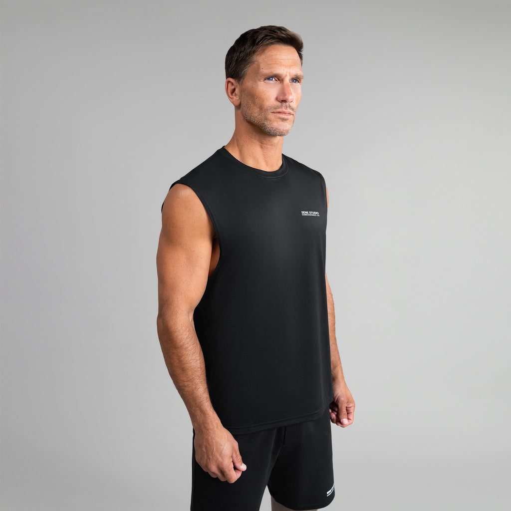 Tags:(6'0" - 180 lbs|Medium) custom t-shirt tee model Tyler in Black