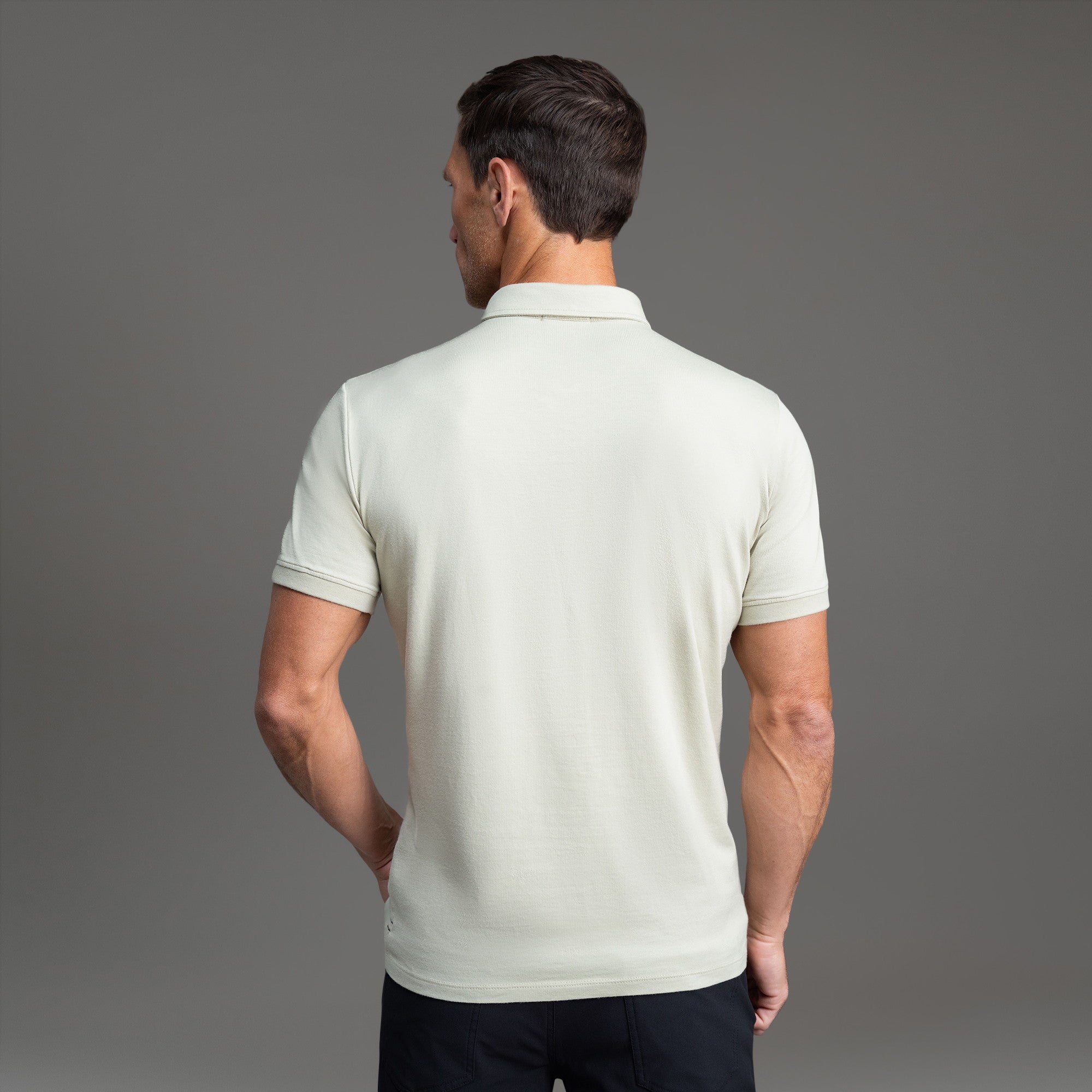 Tags:(6'0" - 180 lbs|Medium) custom t-shirt tee model Tyler in Mist