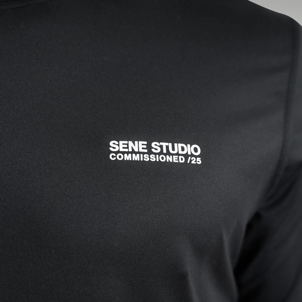 Tags:(6'0" - 180 lbs|Medium) custom t-shirt tee model Tyler in Black