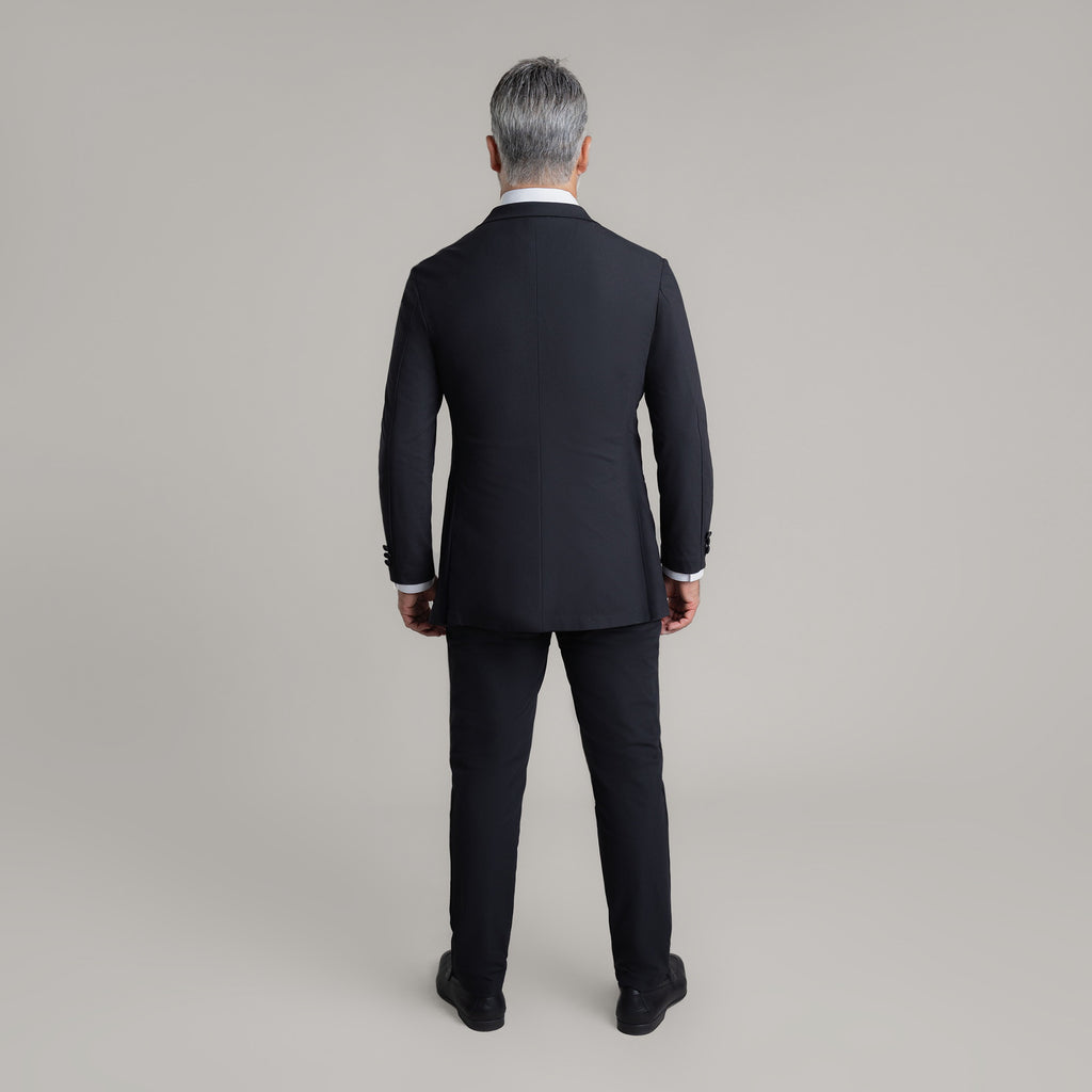 Custom Peak Lapel Tuxedo model Guillermo in Black