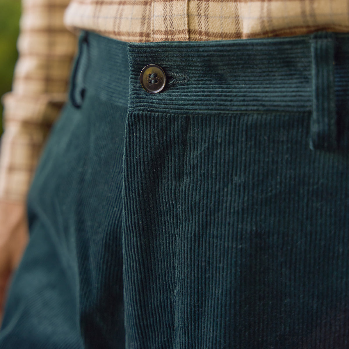 Ford Corduroy Straight Trousers model Tyler in Mallard