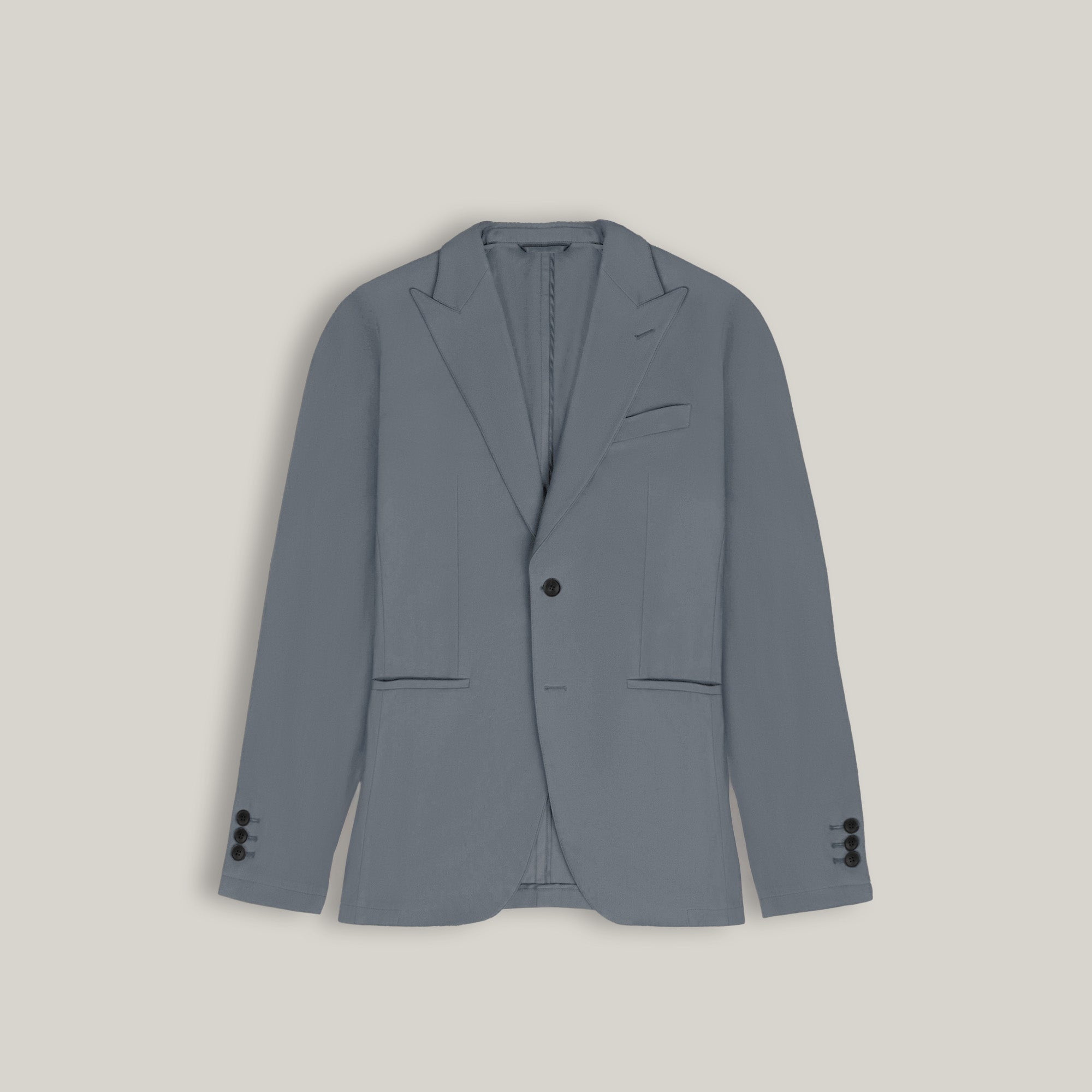 Custom Peak Lapel Tuxedo model Jessey in Shale