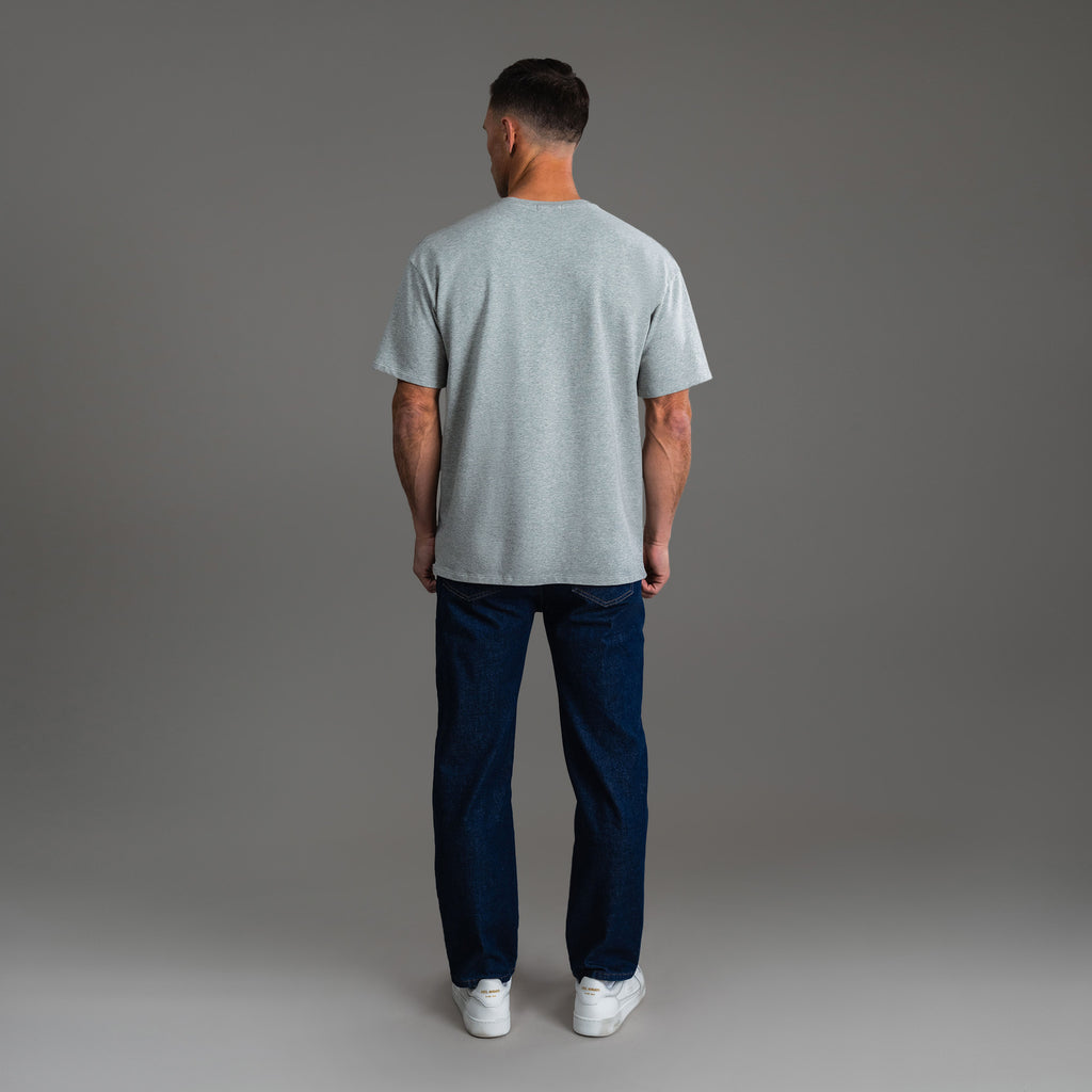 Tags:(6'0" - 180 lbs) custom t-shirt tee model Tyler in Heather Gray
