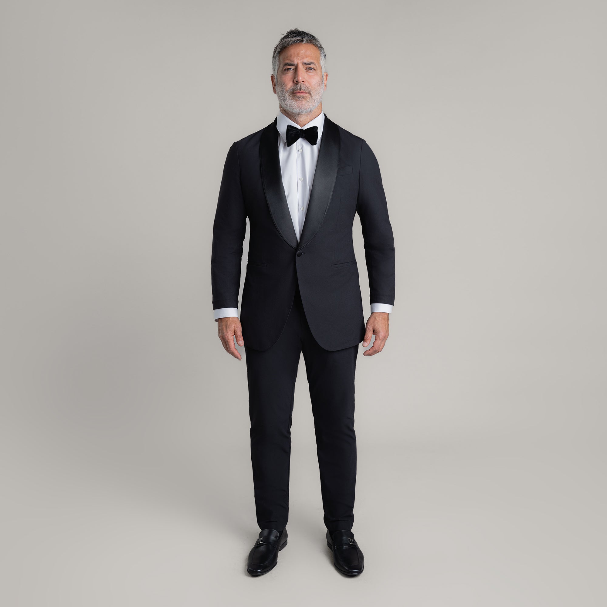 Custom Shawl Collar Tuxedo model Guillermo in Black