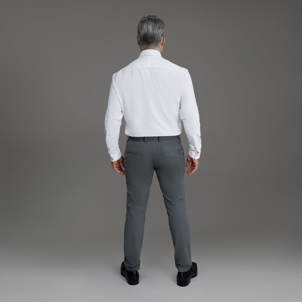 Custom Bespoke Tailored Mercer Shirt model Guillermo in White