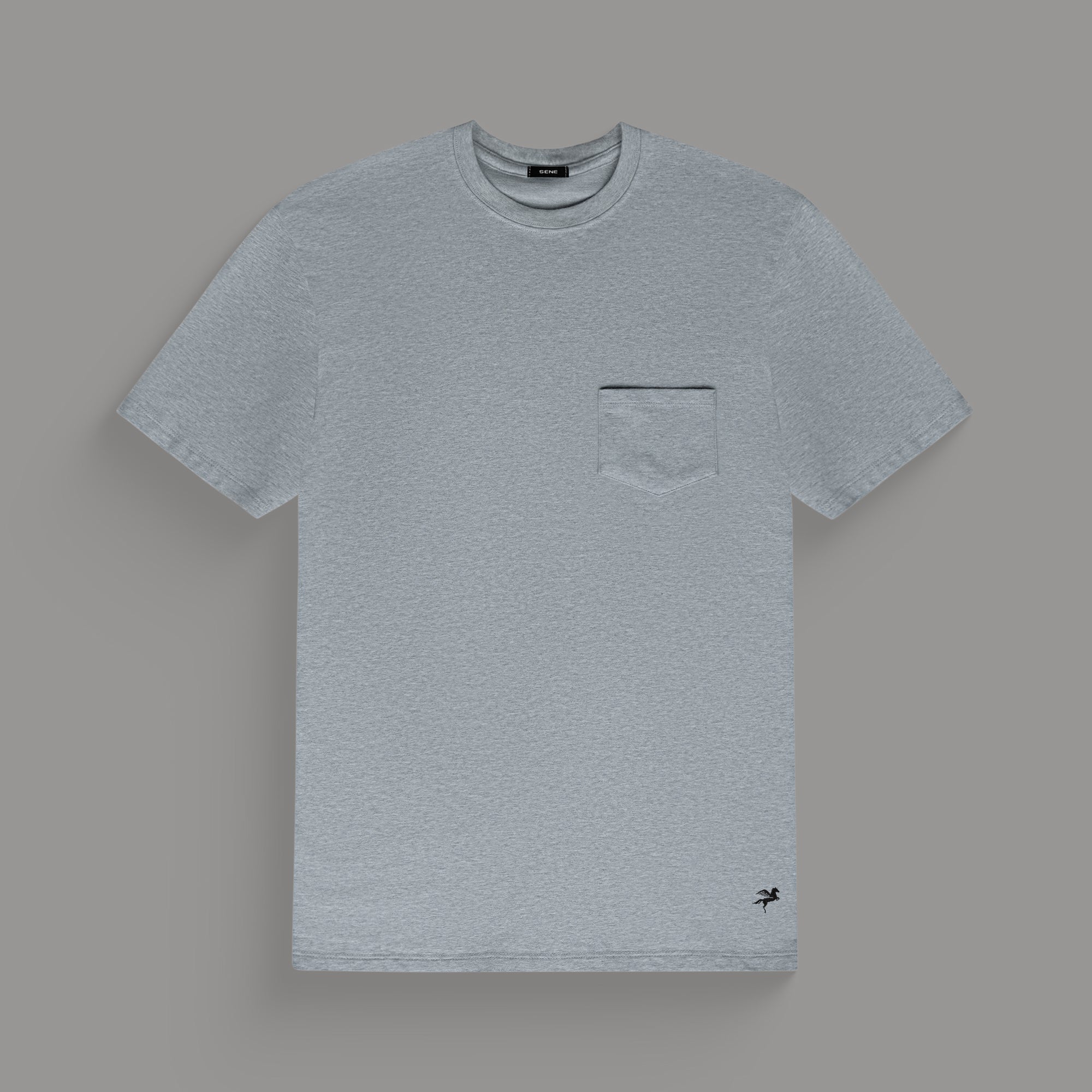 Tags:(6'0" - 180 lbs|Medium) custom t-shirt tee model Tyler in Heather Gray