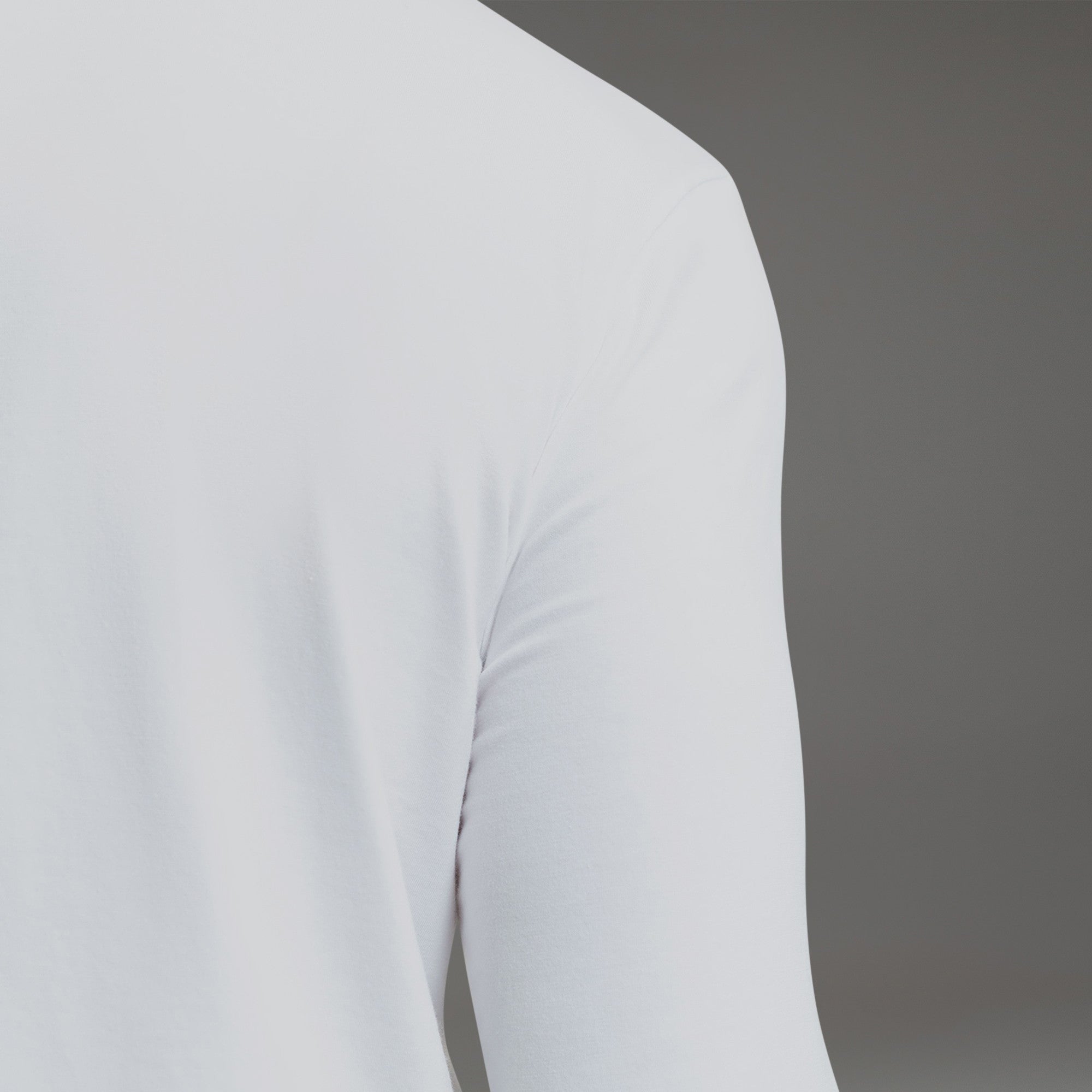 Custom longsleeve t-shirt on model Glen in White