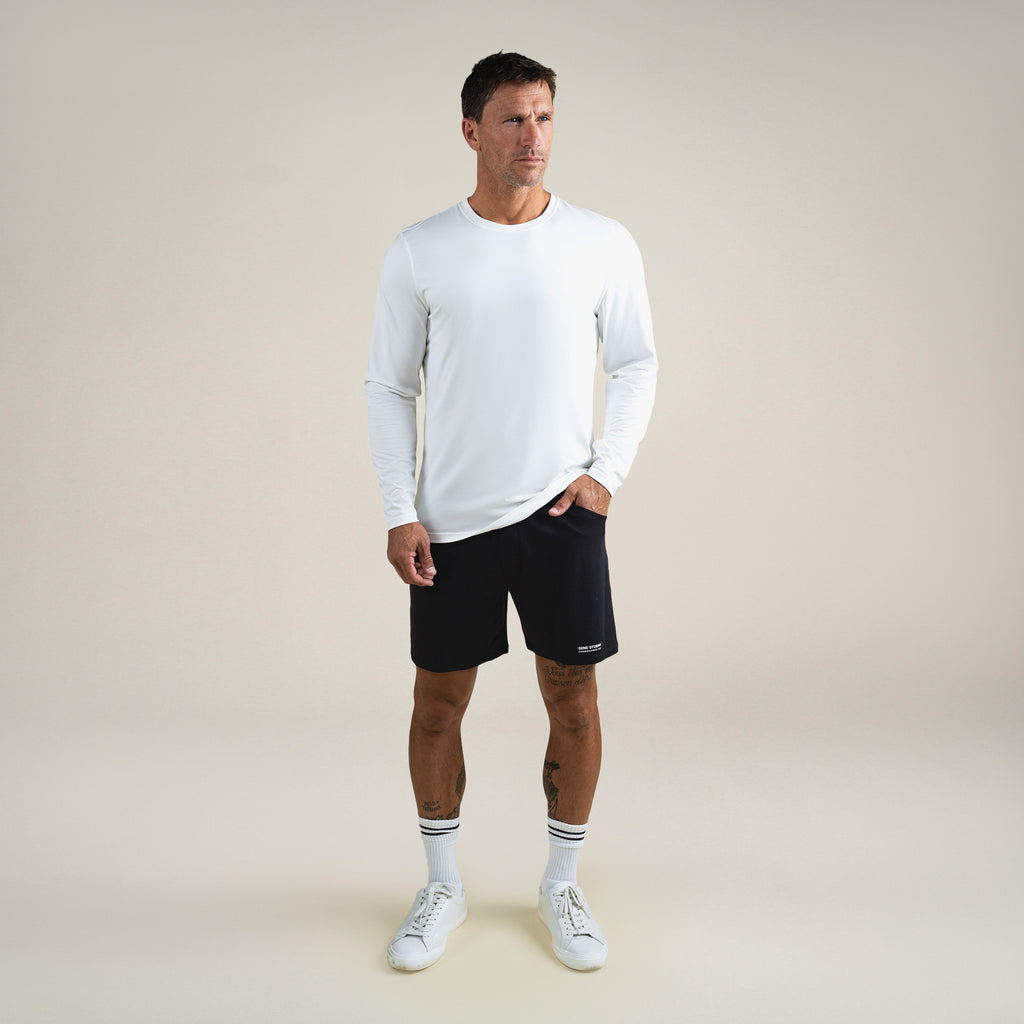 Tags:(6'0"|180 lbs) Custom tee model Tyler in White