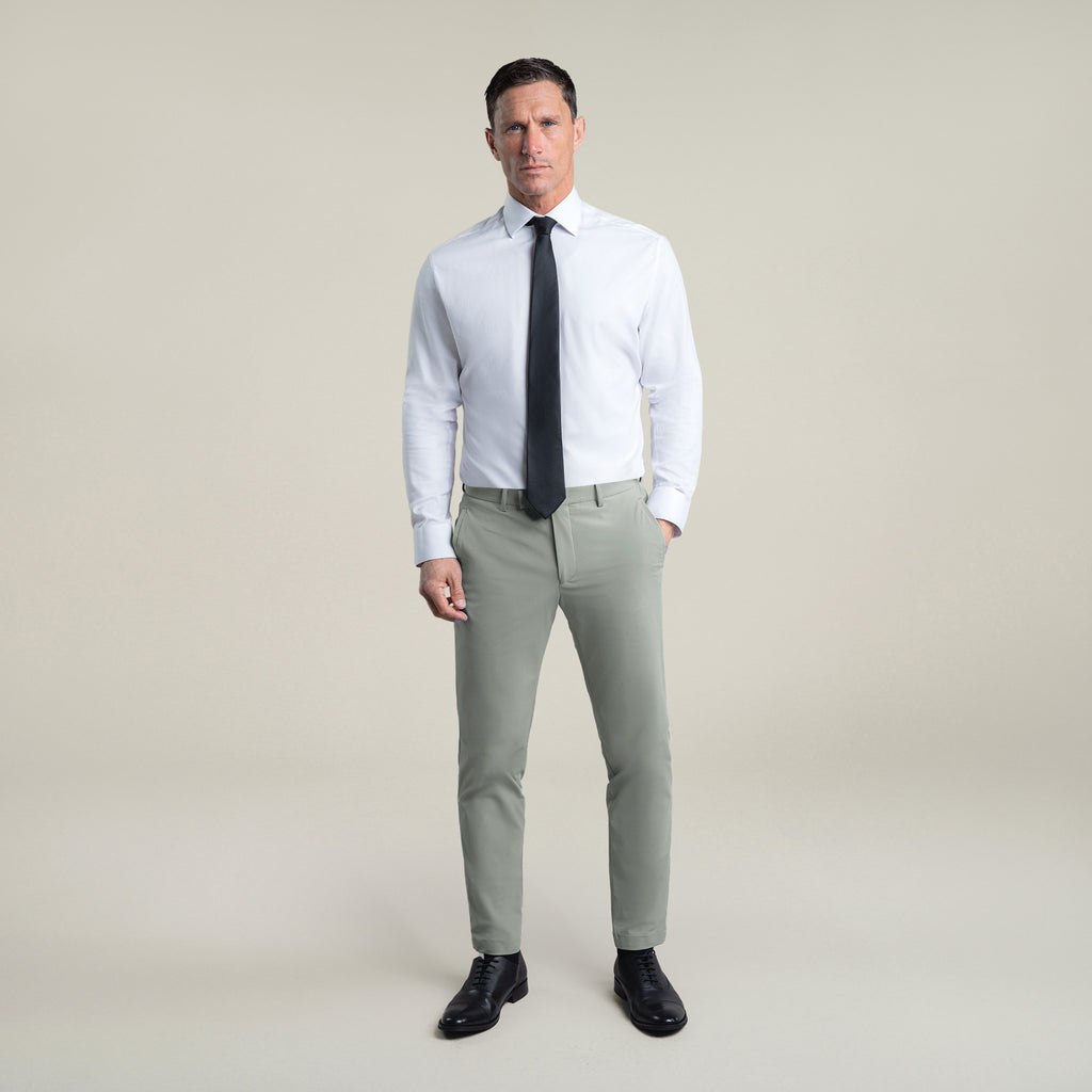 Bespoke custom athleisure technical men's suit model Tyler in Sterling