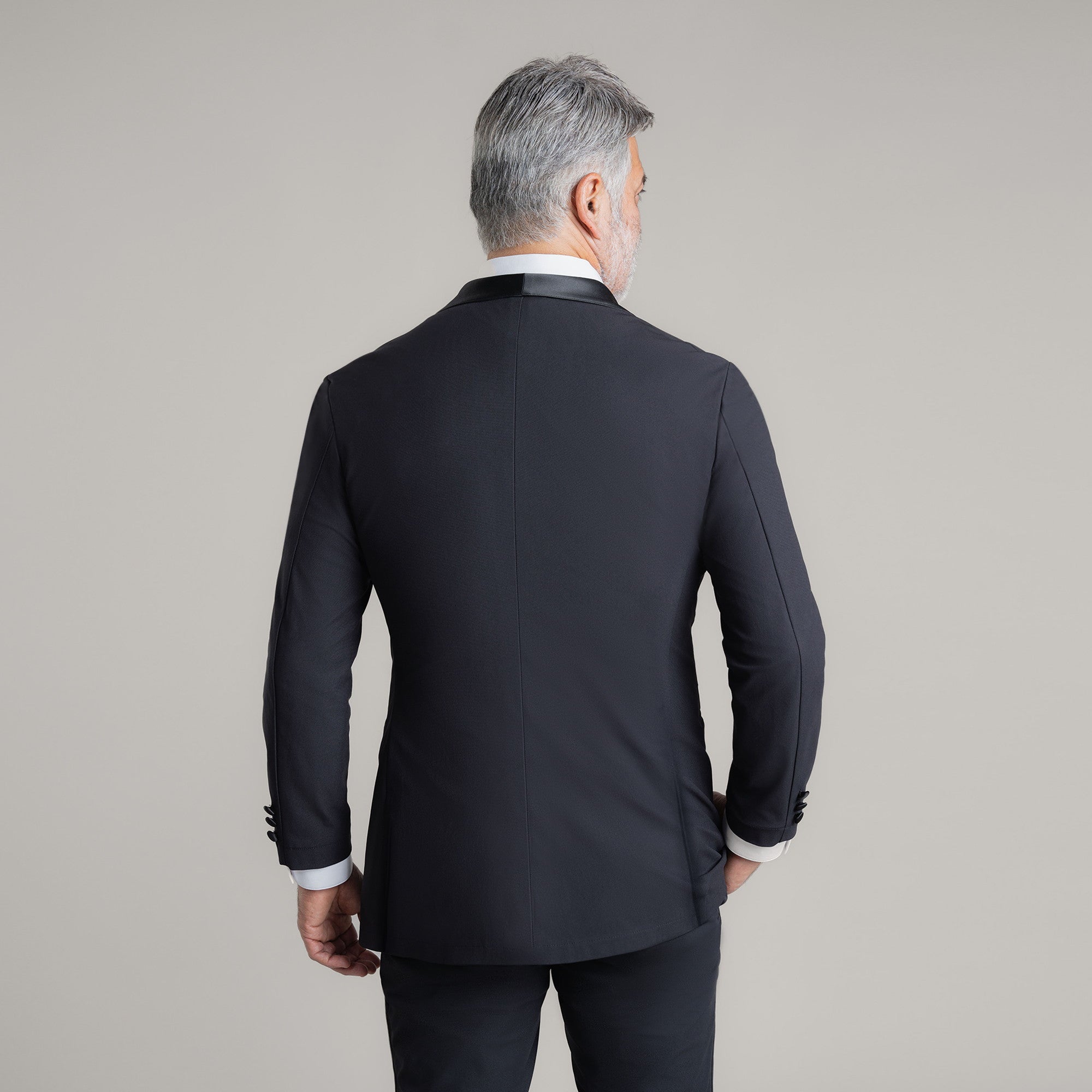 Custom Shawl Collar Tuxedo model Guillermo in Black