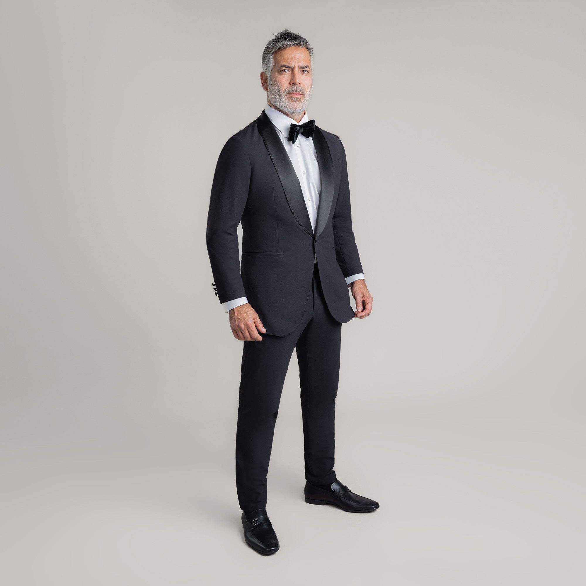 Custom Shawl Collar Tuxedo model Guillermo in Black
