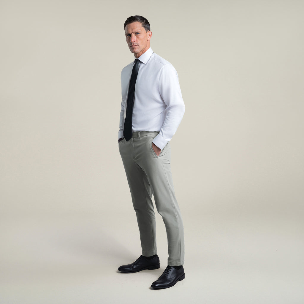 Bespoke custom athleisure technical men's suit model Tyler in Sterling