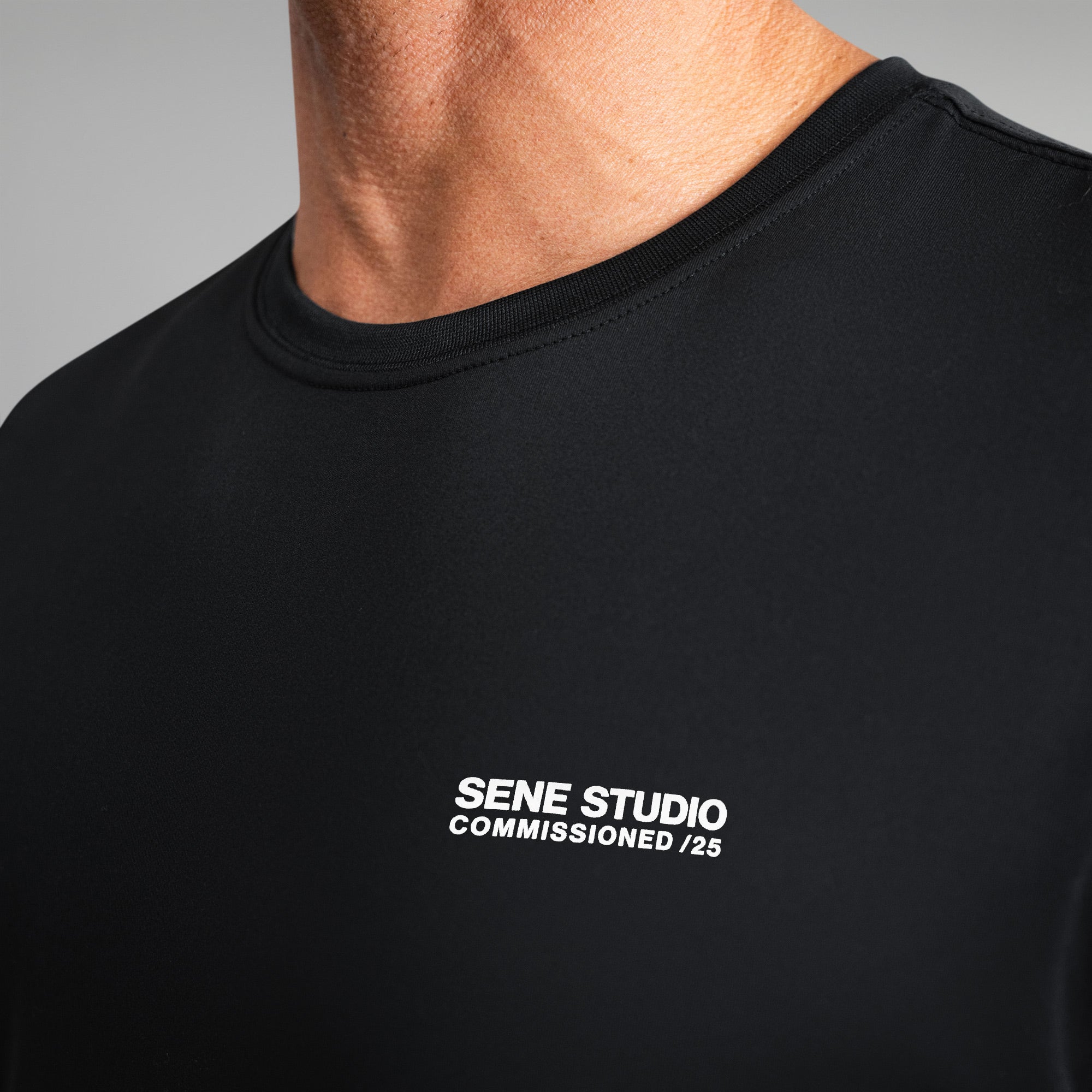 Tags:(6'0" - 180 lbs|Medium) custom t-shirt tee model Tyler in Black