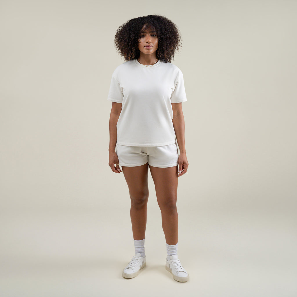  custom t-shirt tee model Melissa in Bone