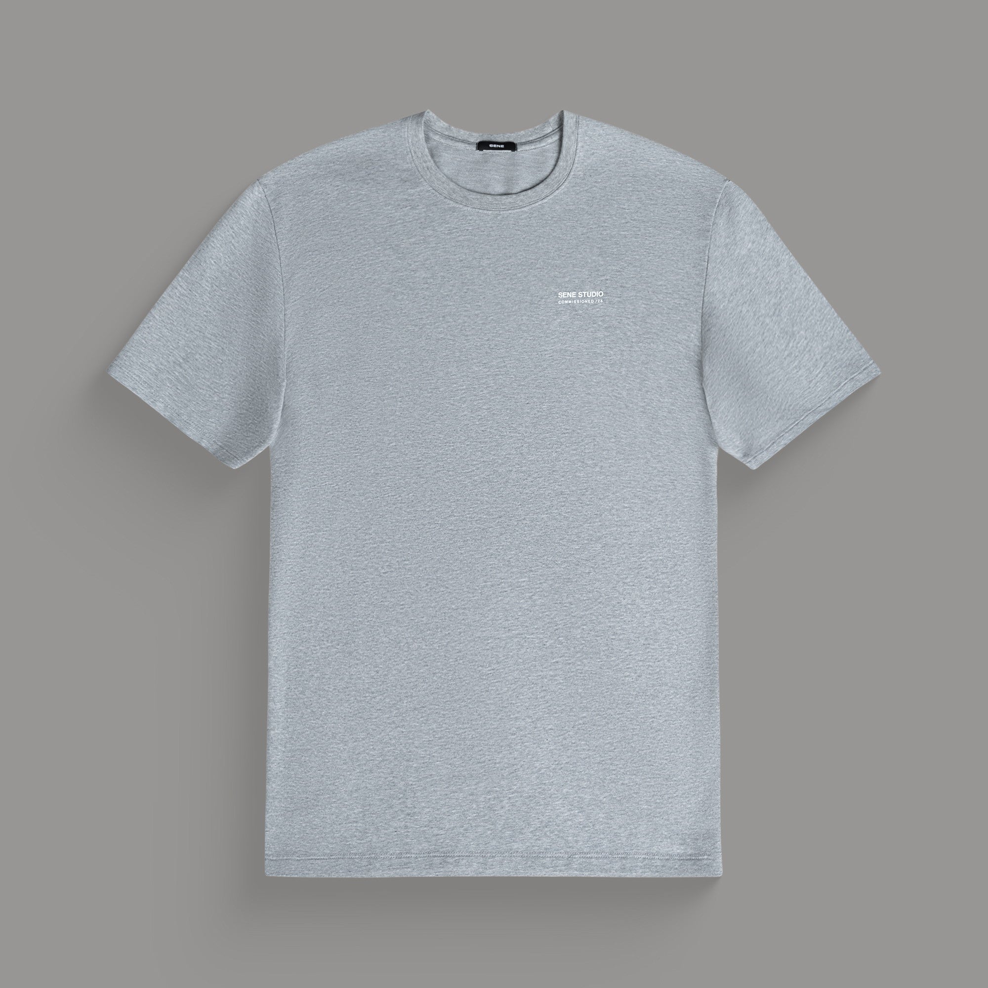 Tags:(6'0"|180 lbs) custom t-shirt tee model Tyler in Heather Gray
