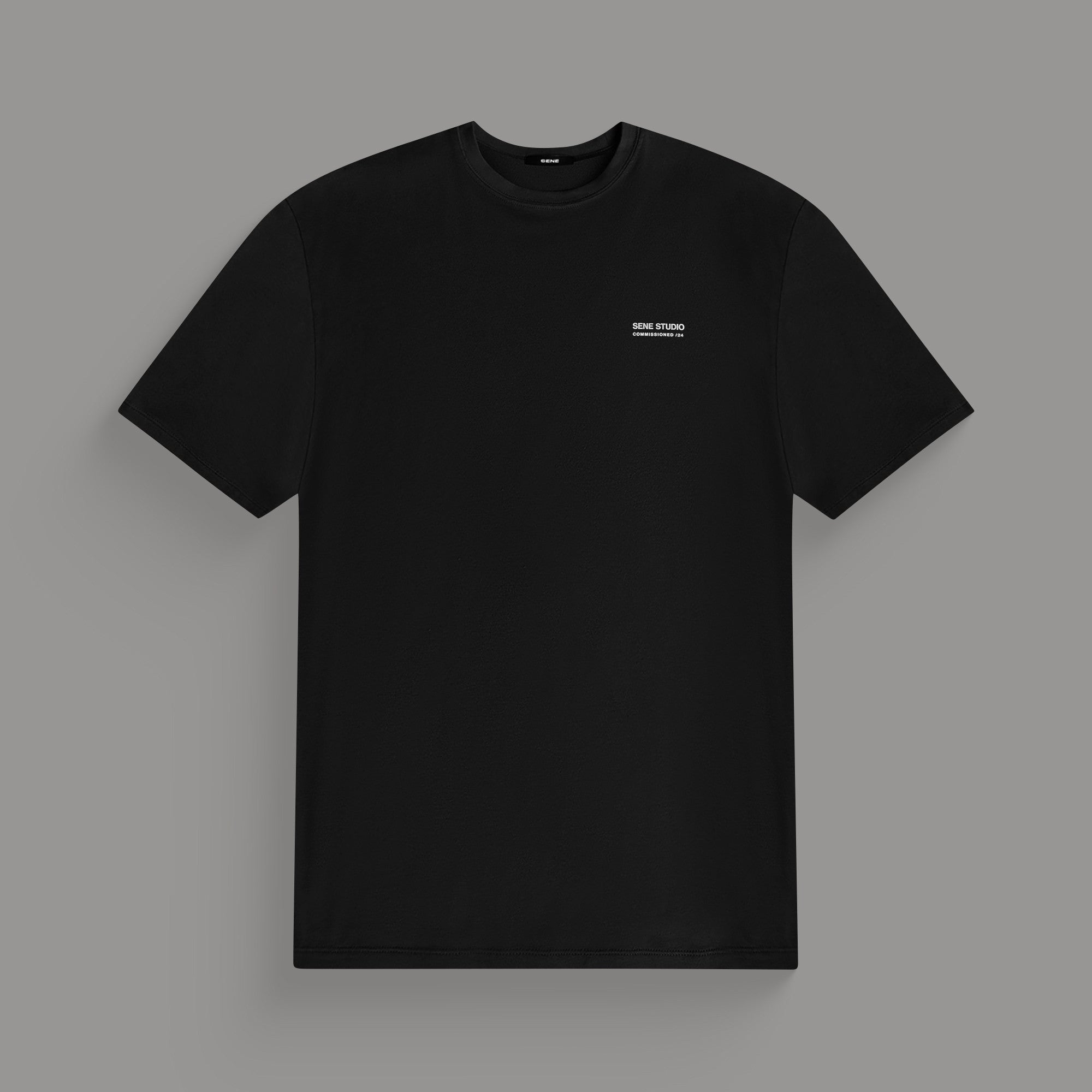 Tags:(6'0"|180 lbs) custom t-shirt tee model Tyler in Black