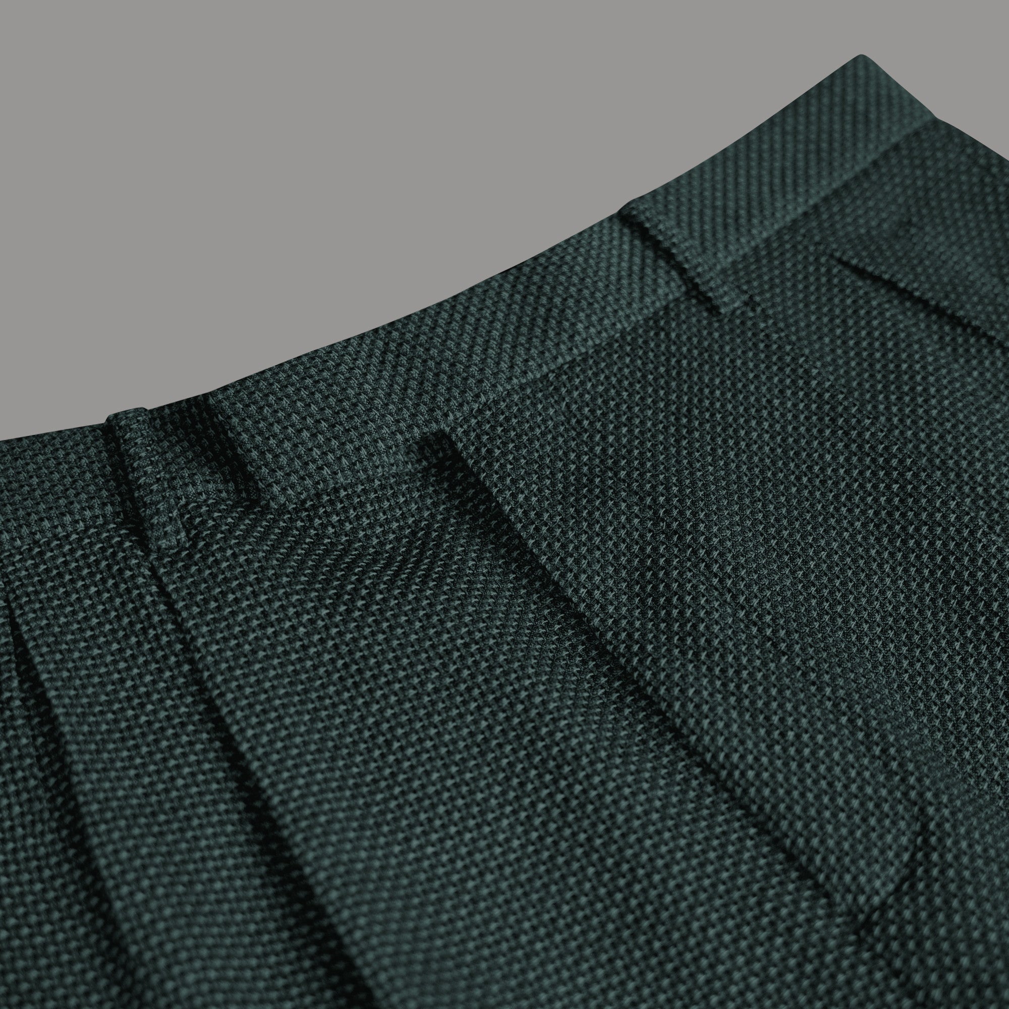 Bespoke custom athleisure technical athletic stretch suit los angeles model Tyler in Moss