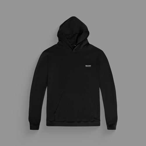 men's custom hoodie model Tyler in Black