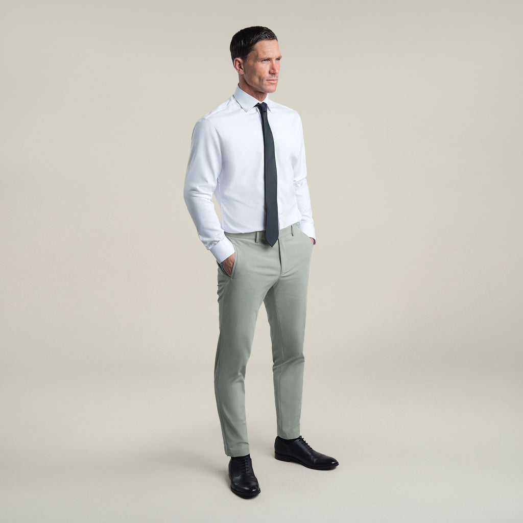 Bespoke custom athleisure technical men's suit model Tyler in Sterling