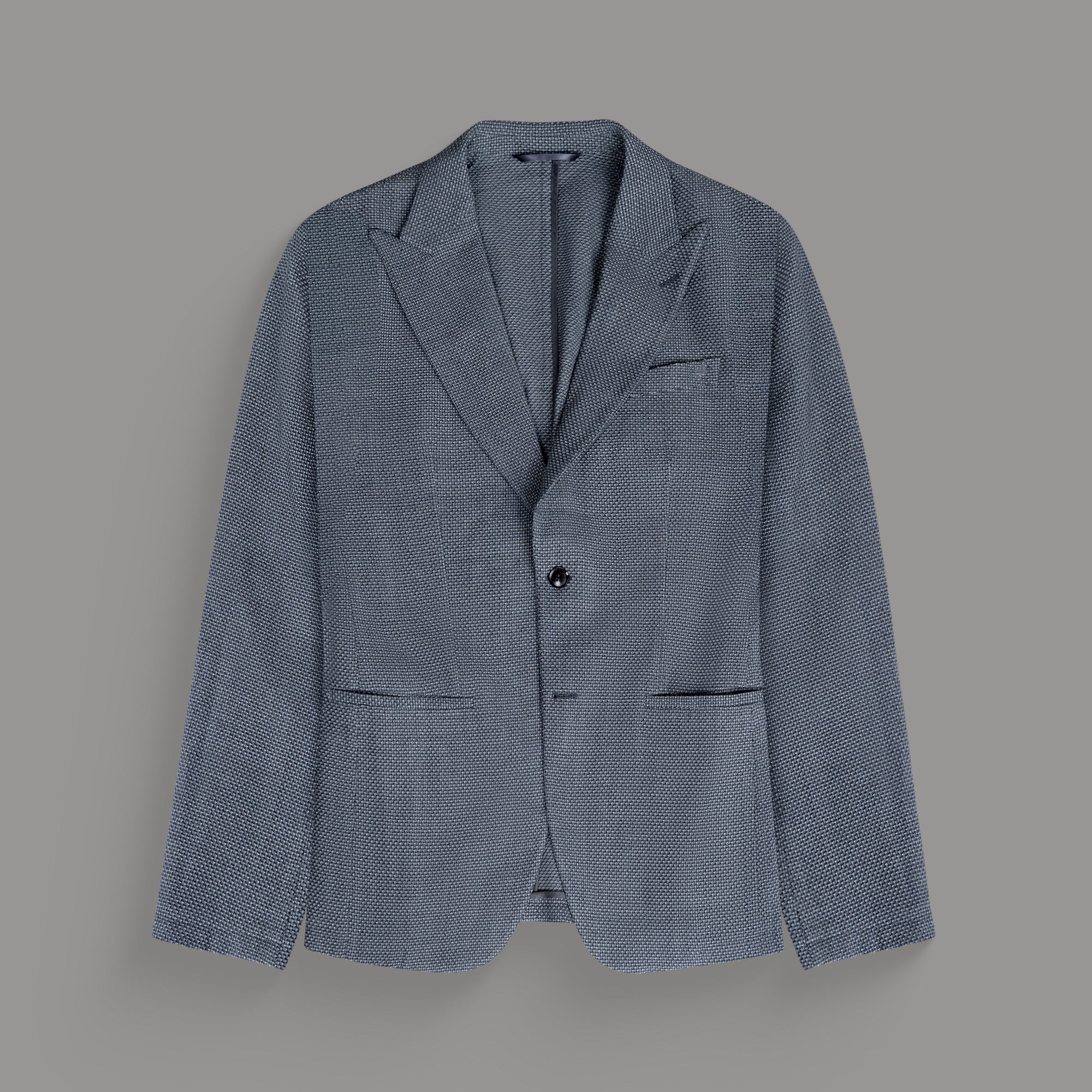 Bespoke custom athleisure technical athletic stretch suit los angeles model Tyler in Silver